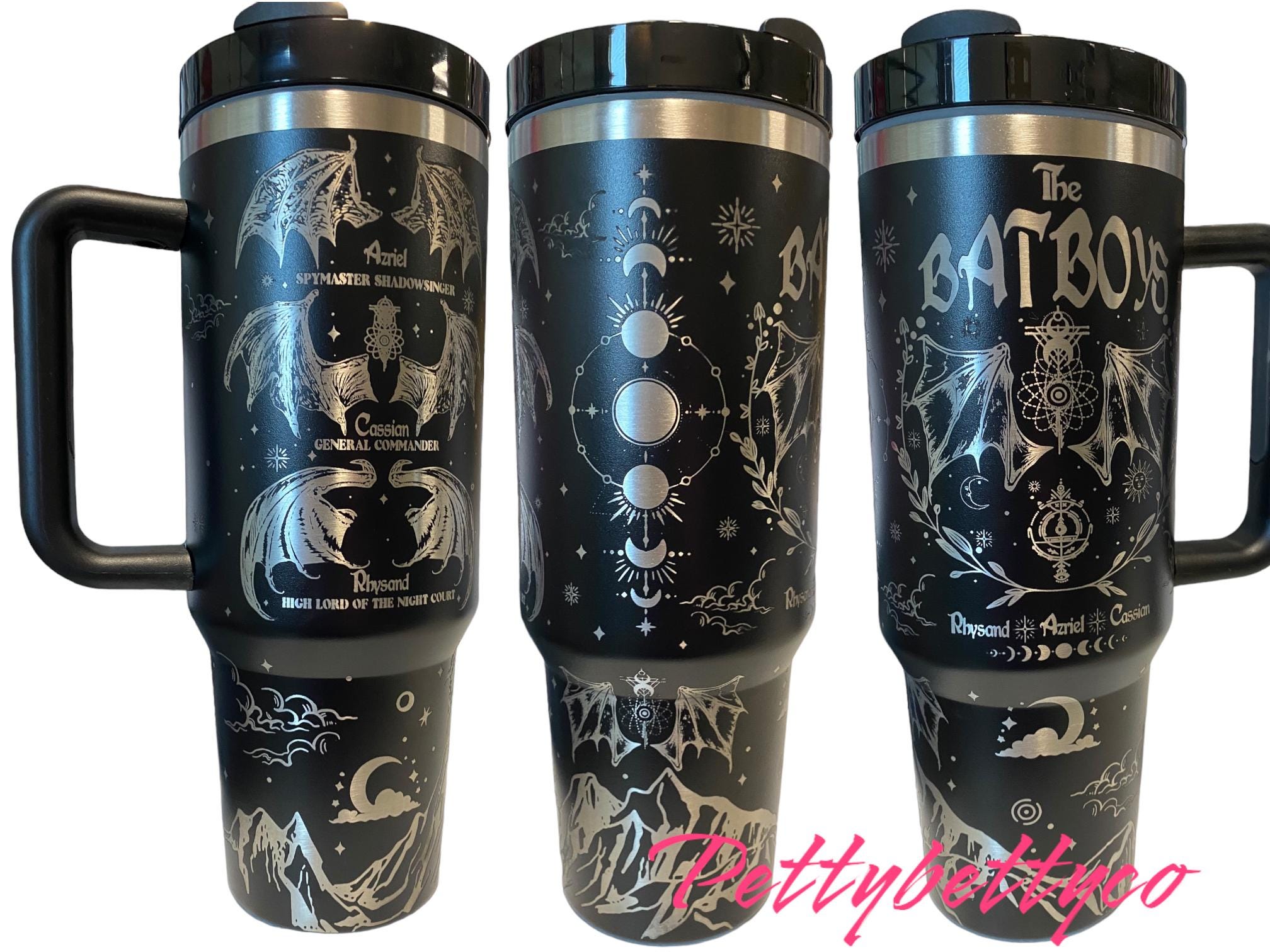 Bat Boys Tumbler - Wing Span Tumbler - engraved ACOTAR tumbler - High Lord Of the Night Court - Velaris Tumbler -Rhysand Azriel Cassian cup