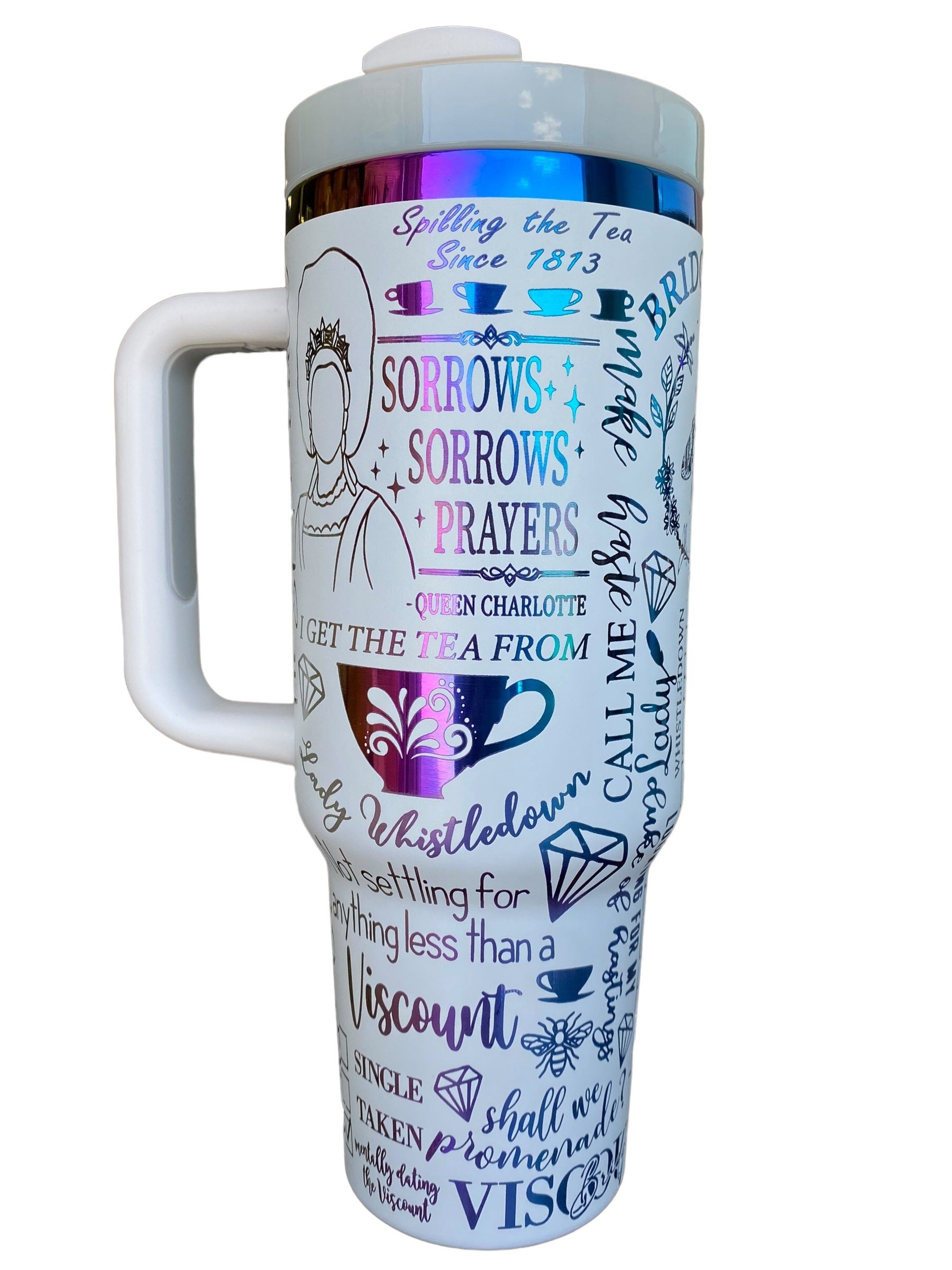 Talk of the Ton Tumbler - engraved Tumbler - 40oz tumbler with handle