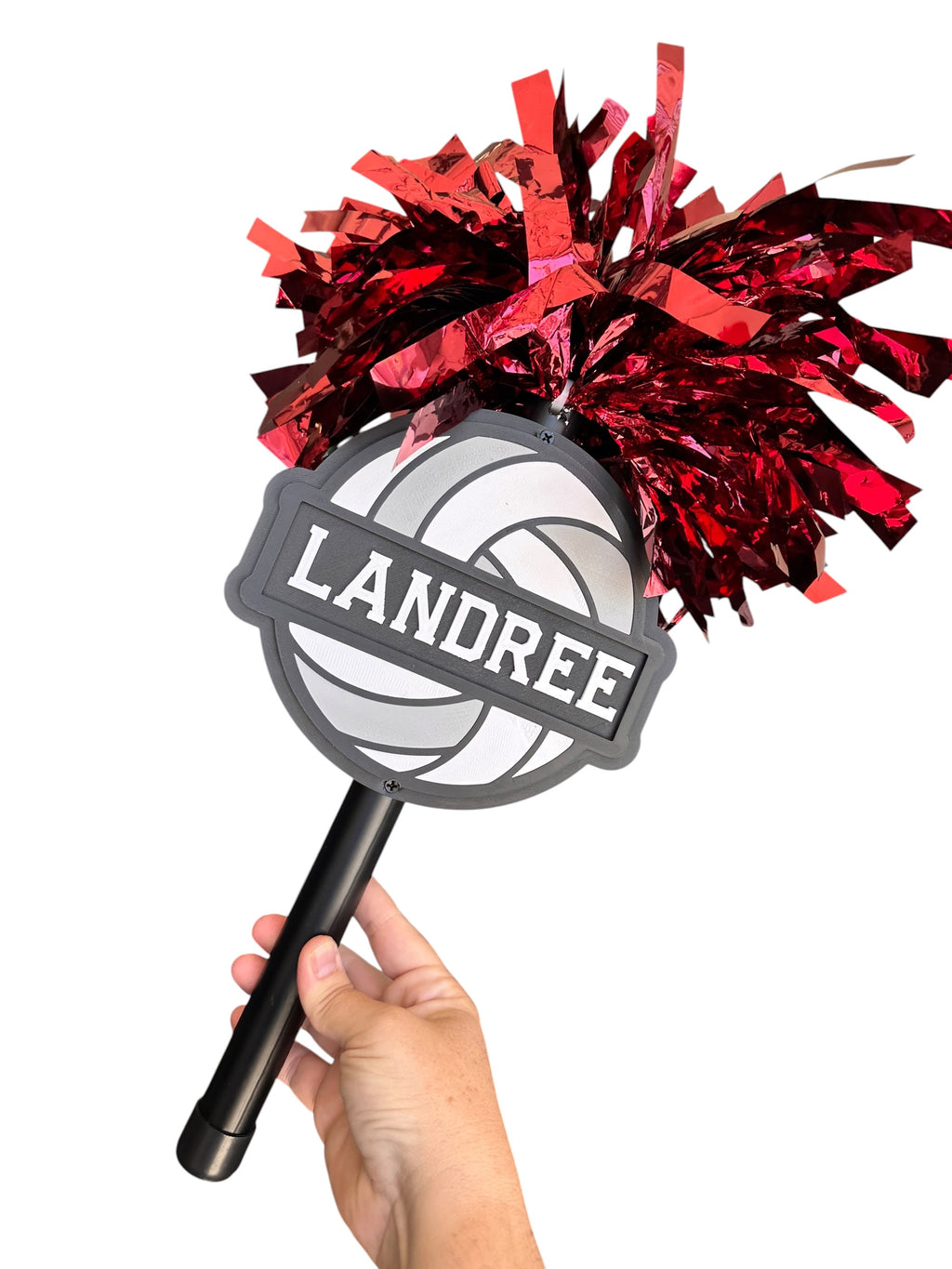 Split Volleyball Cheerstick Noise Maker | Personalized Volleyball Spirit Shaker | Volleyball Mom Cheer Stick | Team Spirit Pom Pom Cheerstick | Custom Name Volleyball Prop