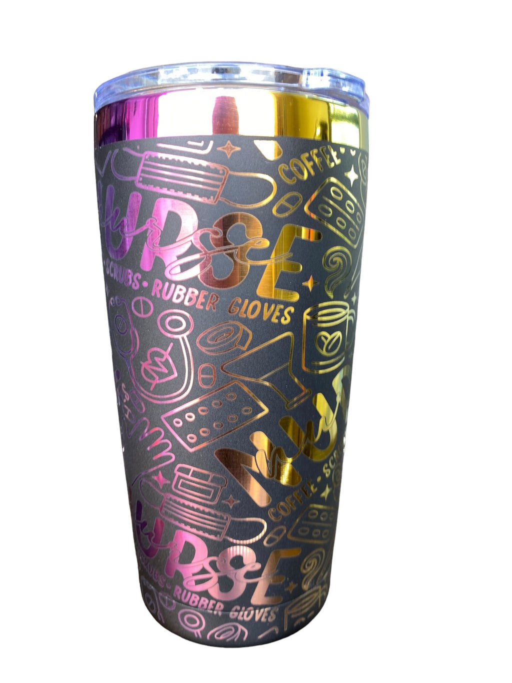 Nurse Tumbler - Engraved Nursing Staff tumbler - 40oz tumbler with handle - Custom RN Tumbler