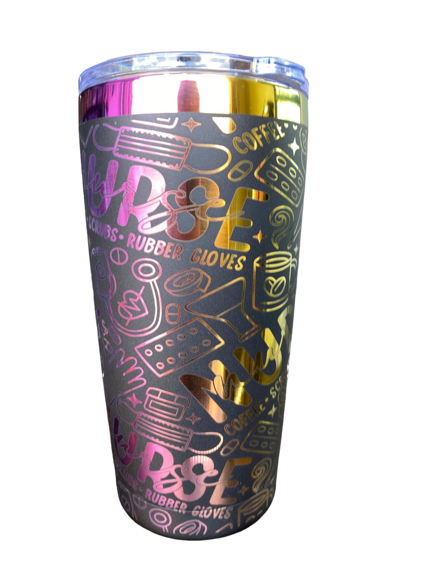 Nurse Tumbler - Engraved Nursing Staff tumbler - 40oz tumbler with handle - Custom RN Tumbler