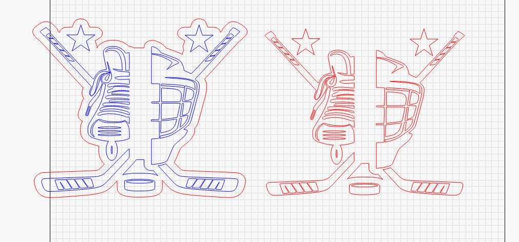 Hockey Cheerstick SVG - Image Used to Cut Wooden Cut out for Hockey Cheer Stick