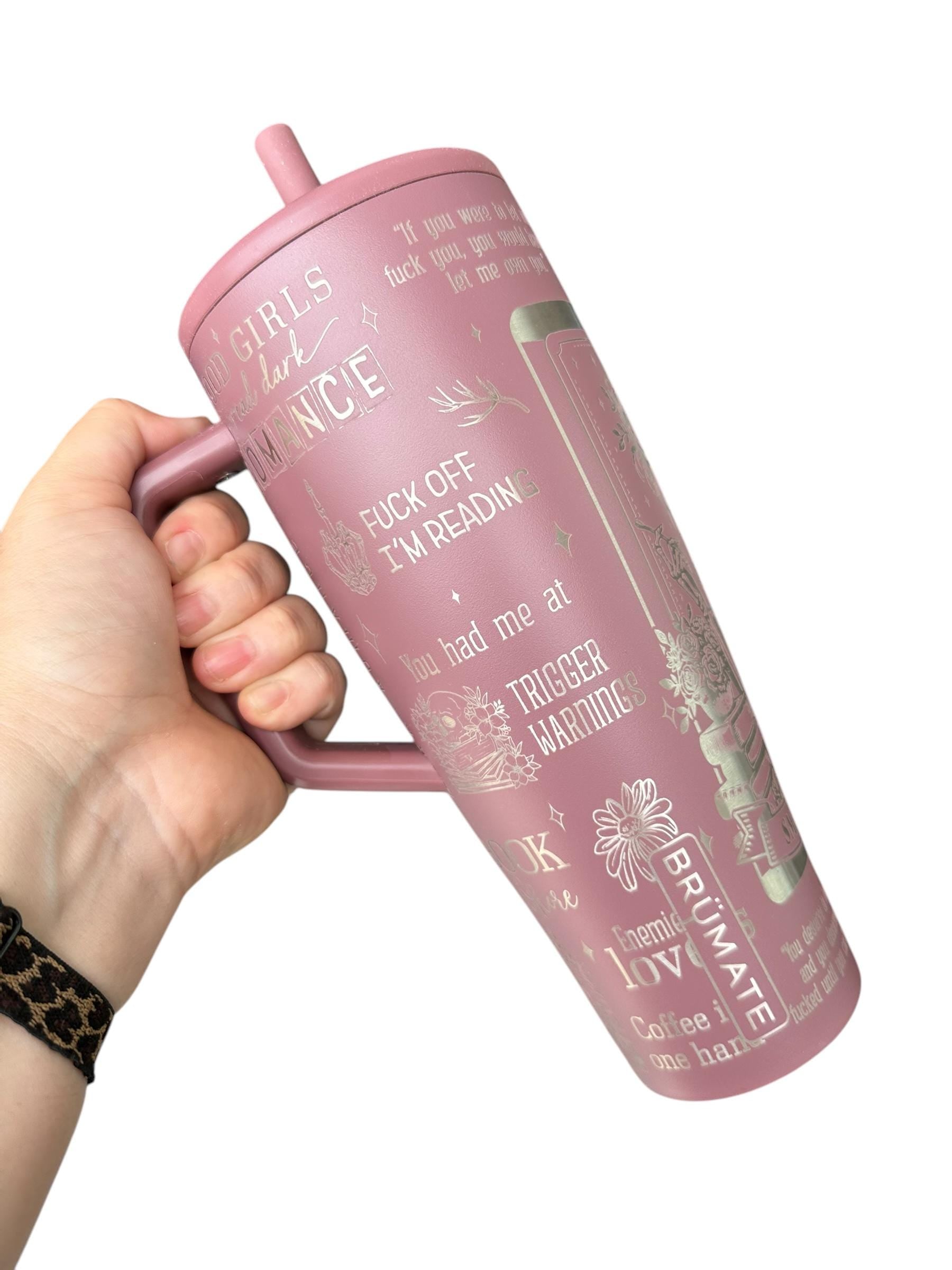 Smut Queen Brumate Tumbler - Dark Romance Reader Tumbler -  Engraved Cup - Custom Engraved  40oz tumbler with handle - Romance Book Theme