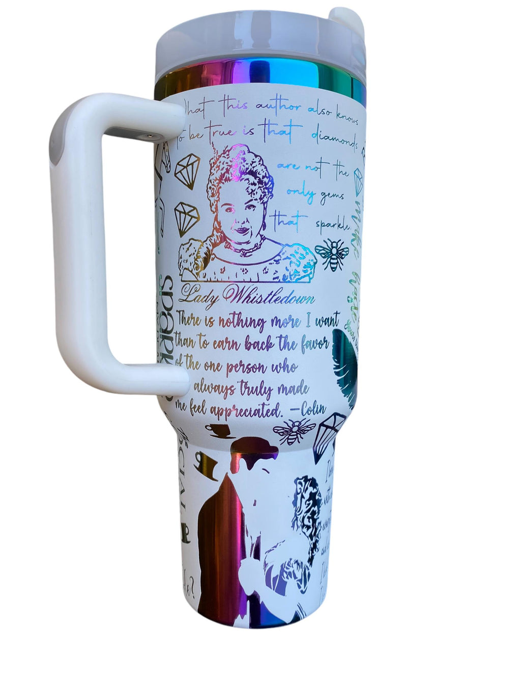 Collins Carriage Ride Tumbler - Talk of the Ton Tumbler - engraved Tumbler - 40oz tumbler with handle