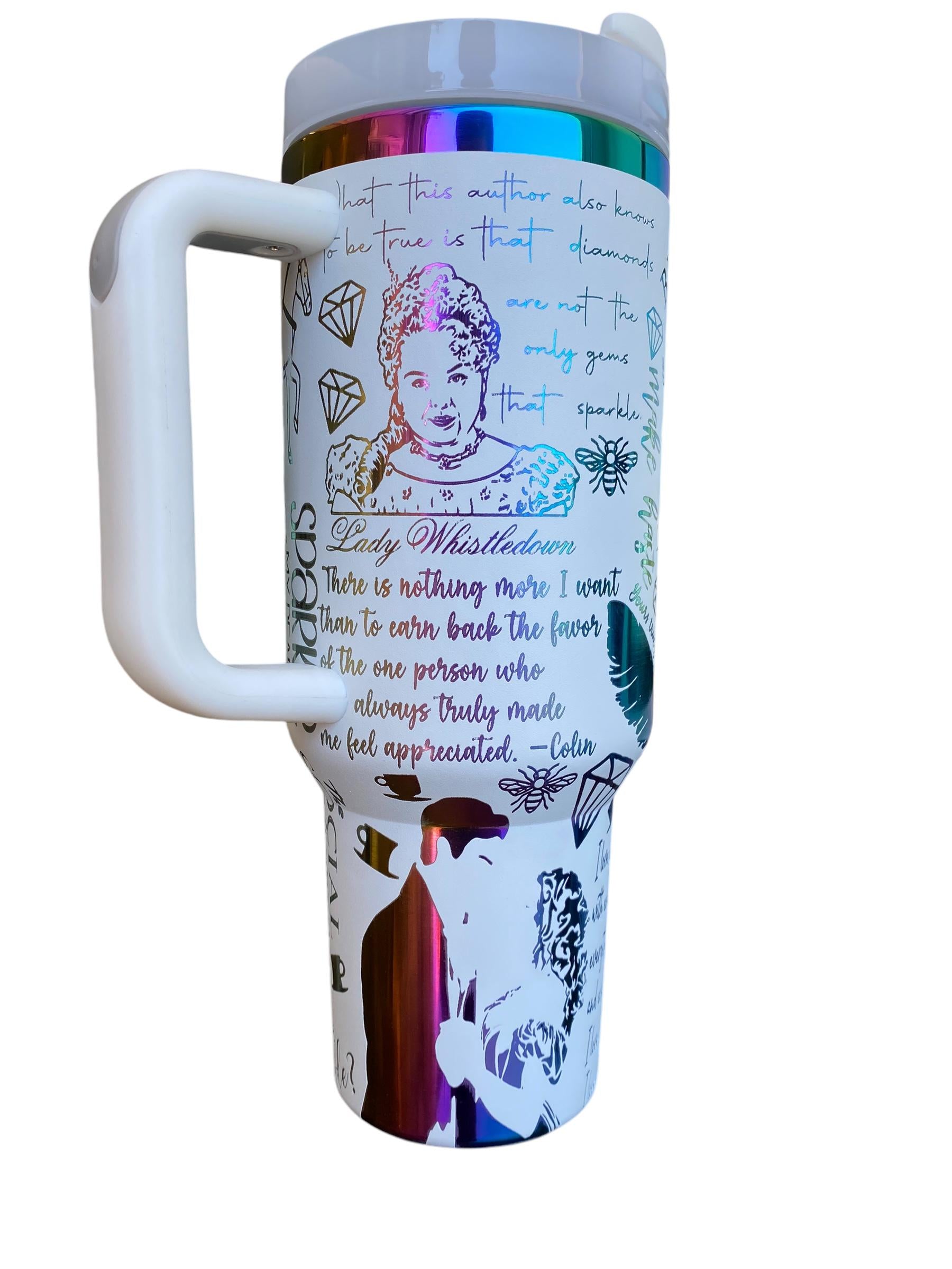 Collins Carriage Ride Tumbler - Talk of the Ton Tumbler - engraved Tumbler - 40oz tumbler with handle