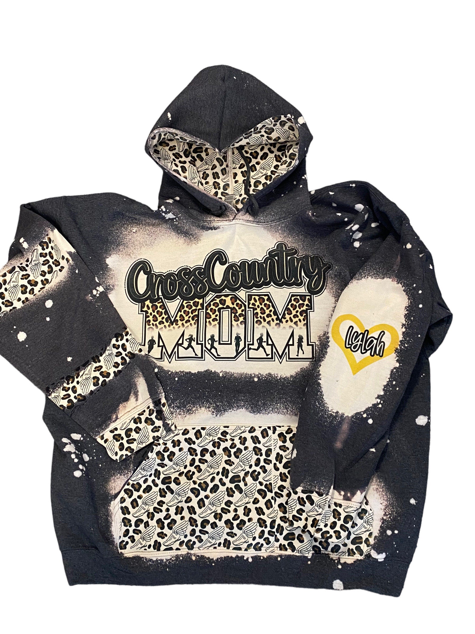 Custom Sport Hoodie - Any Sport - Will Work Together for Design - Mom - Aunt - Grandma - Custom Bleached Sport Hoodie