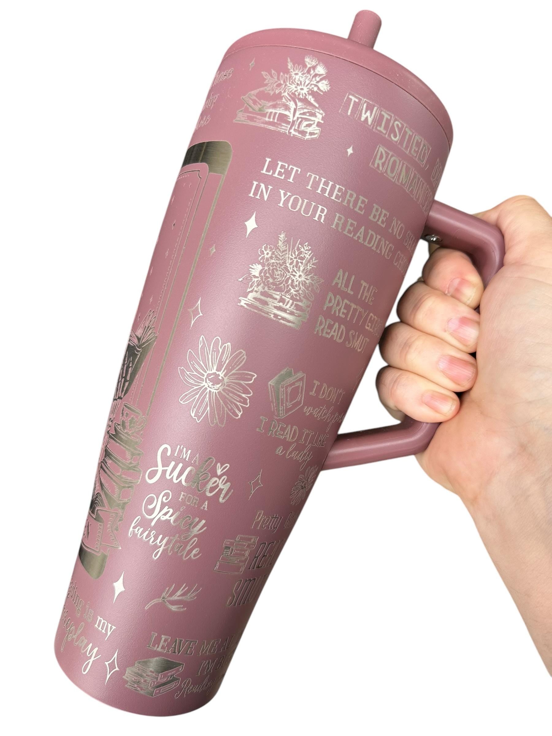 Smut Queen Brumate Tumbler - Dark Romance Reader Tumbler -  Engraved Cup - Custom Engraved  40oz tumbler with handle - Romance Book Theme
