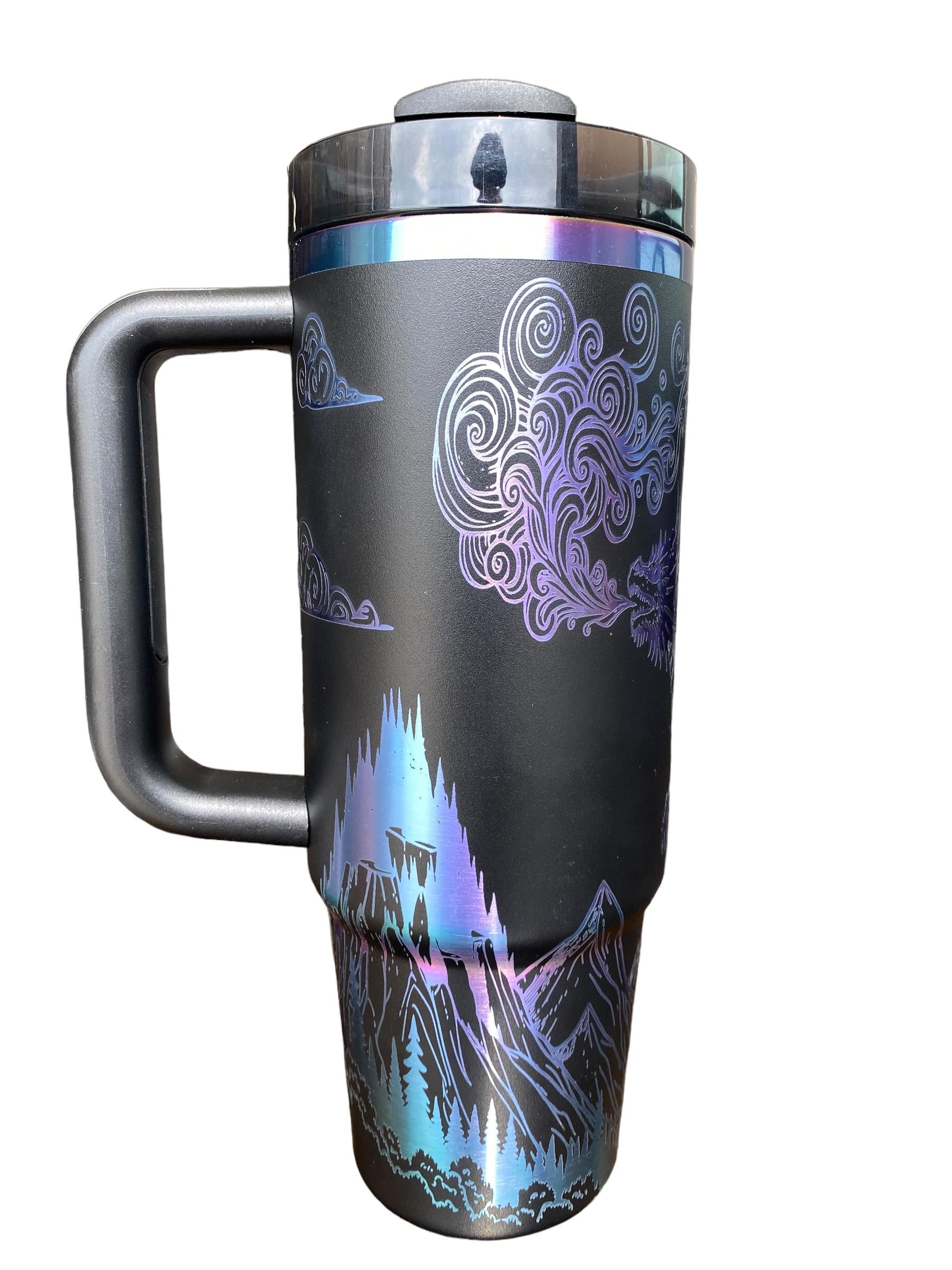 Fairytale Dragon Tumbler - Fantasy Era Engraved Tumbler  - Dragon Book Engraved Tumbler - In My Dragon Era  Booktok Engraved Cup -Book Theme