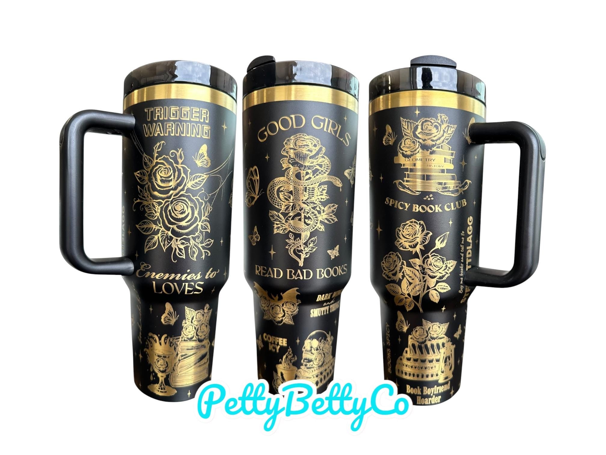 Good Girls Read bad Books Tumbler | Spicy Book Club Travel Mug | Enemies to Lovers | Book Lover Gift | 40oz Insulated Cup with Handle