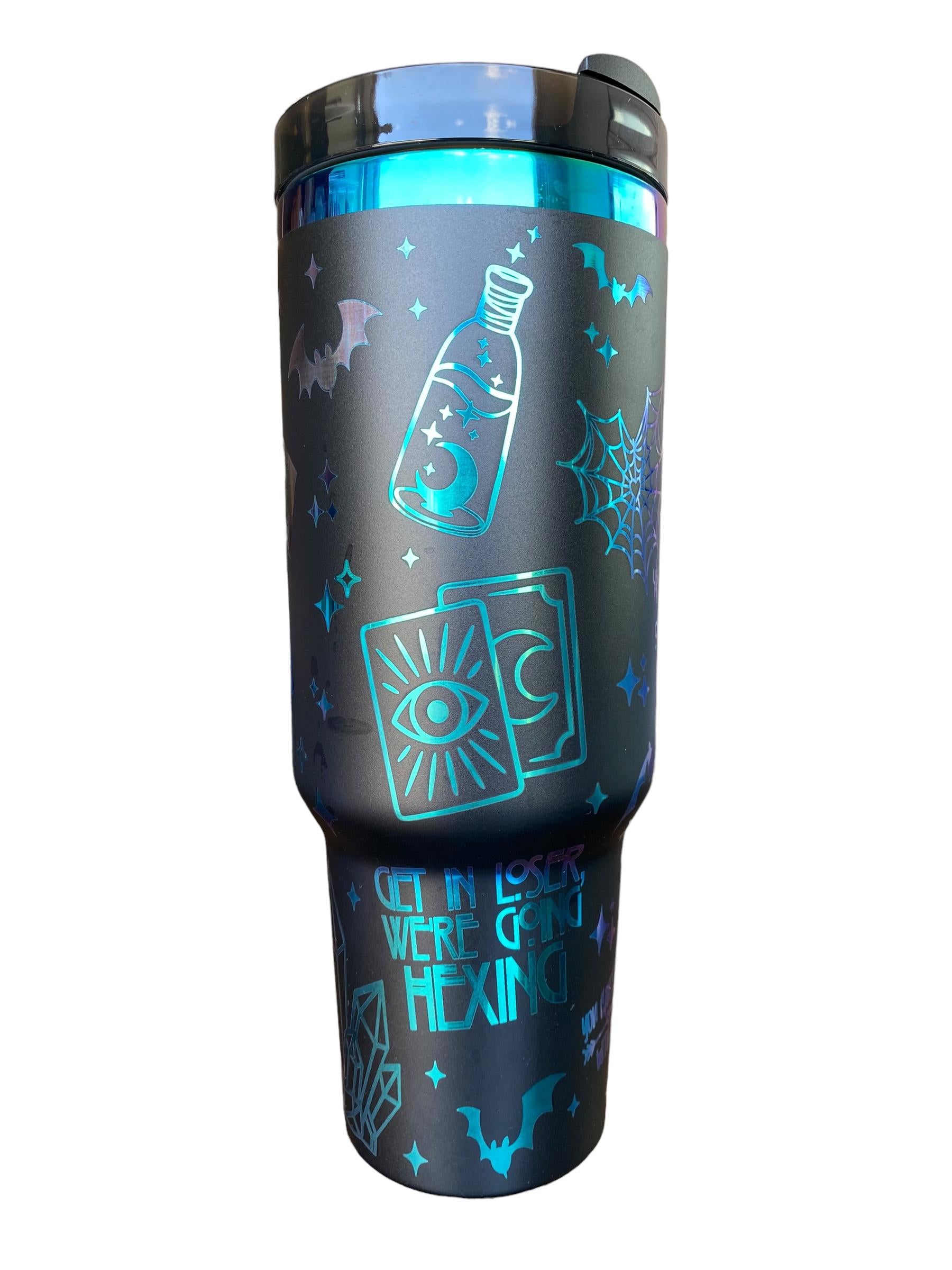 Spell Book Engraved Tumber- Witchy Tumbler - We're going Hexing Cup - Witch Tumbler - engraved Tumbler - 40oz tumbler