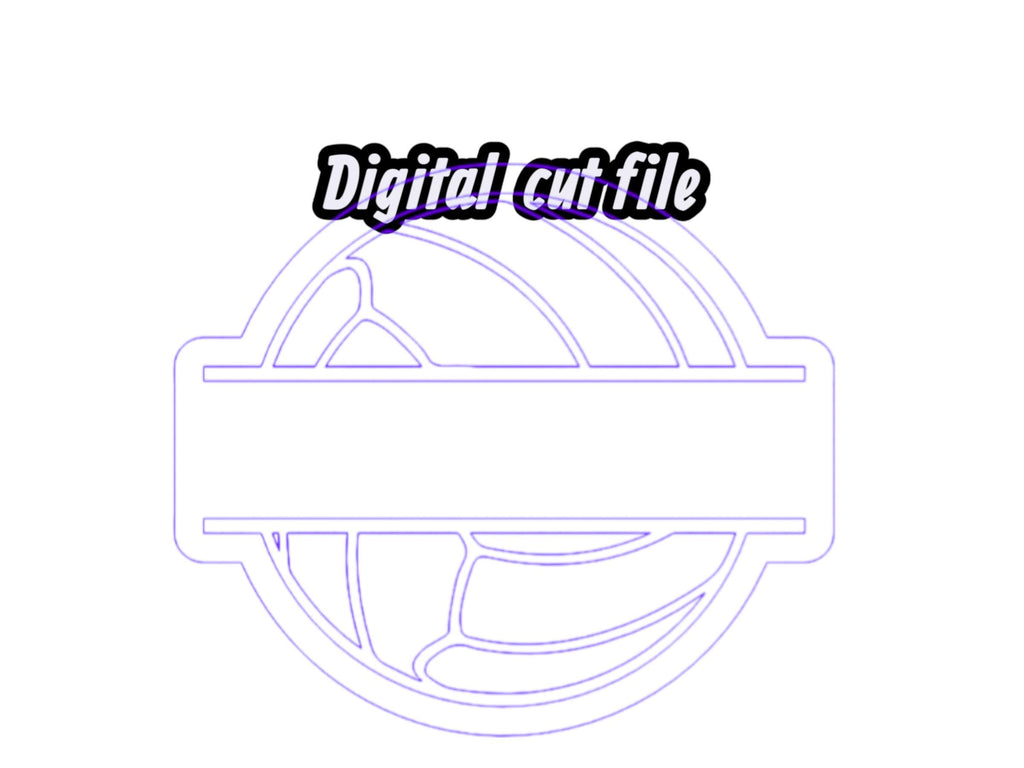 Volleyball Cheerstick SVG - Image Used to Cut Wooden Cut out for Volleyball Cheer Stick