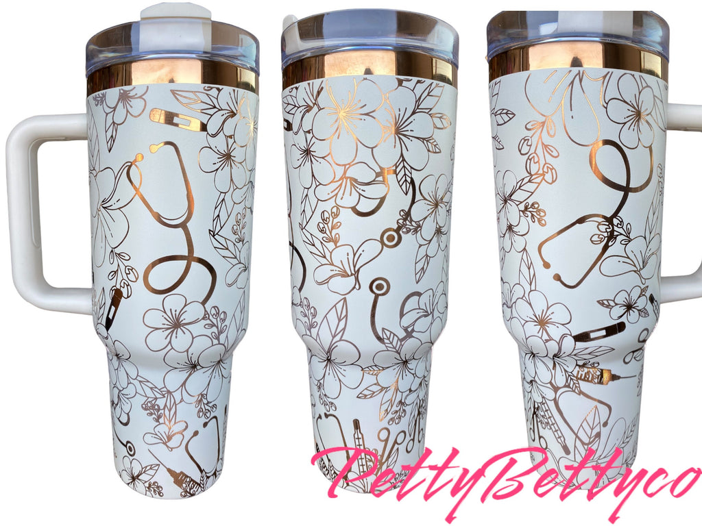 Medical Field Tumbler- DR Tumbler - MD Dr Tumbler - Medical Staff Gift-  Nursing Grad Gift Tumbler- Cute Doctor engraved Tumbler - 40oz