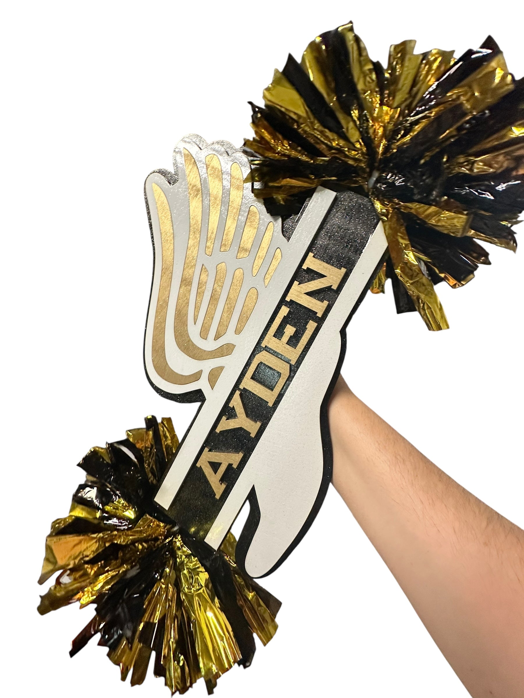 Cross Country cheerstick - Personalized Cheer Stick Pom Pom – Custom Name Spirit Stick