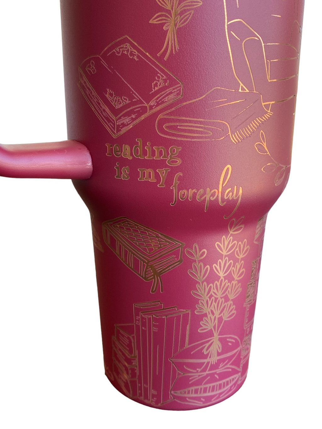 Smutty Reader Engraved Cup - Custom Engraved Cup  - 40oz tumbler with handle - Spicy Romance Book Theme Tumbler