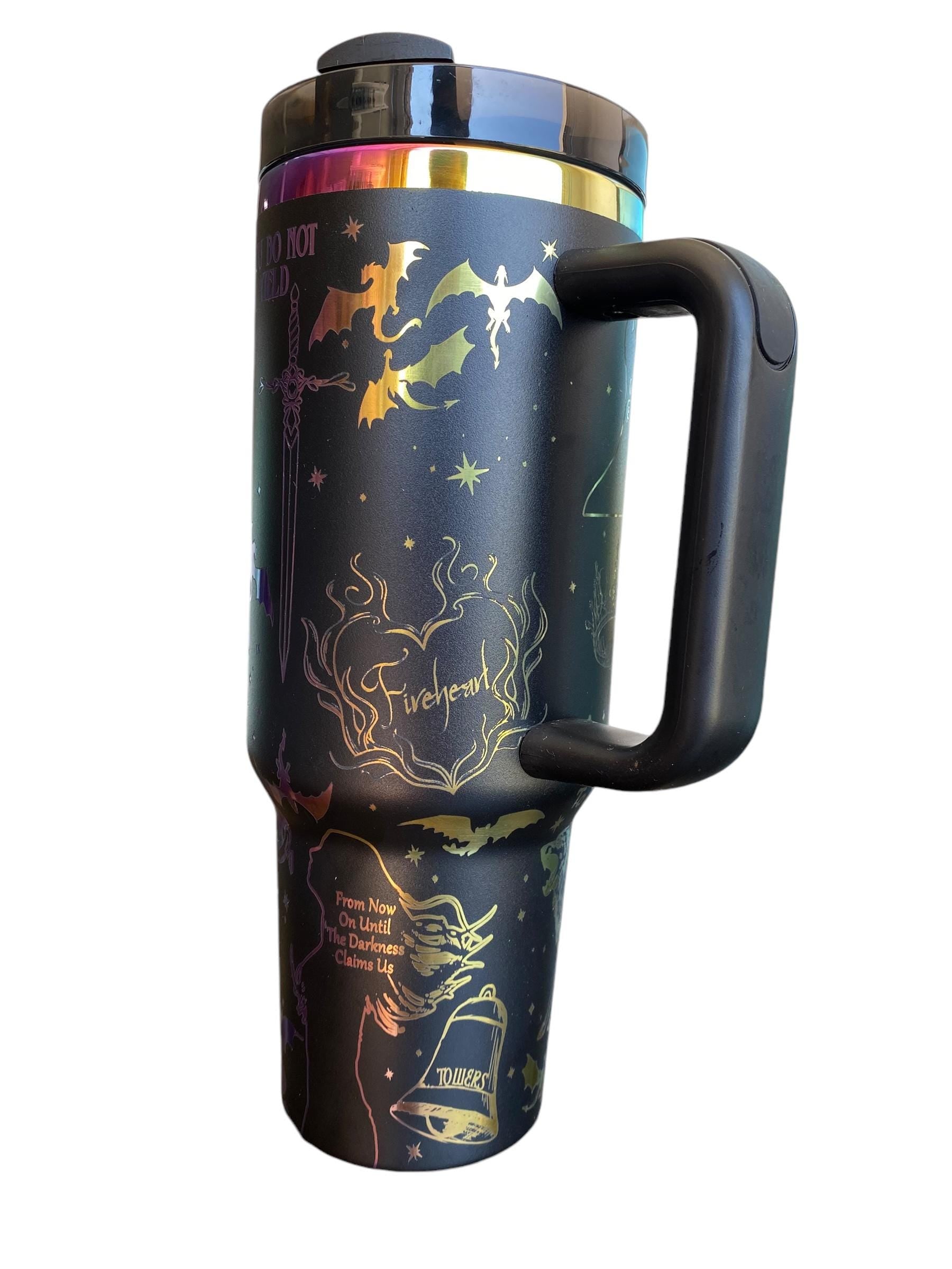 Rattle the Stars - To Whatever End - TOG Tumbler - Fantasy Book Tumbler - engraved bookish tumbler 40oz tumbler with handle You Do Not Yield
