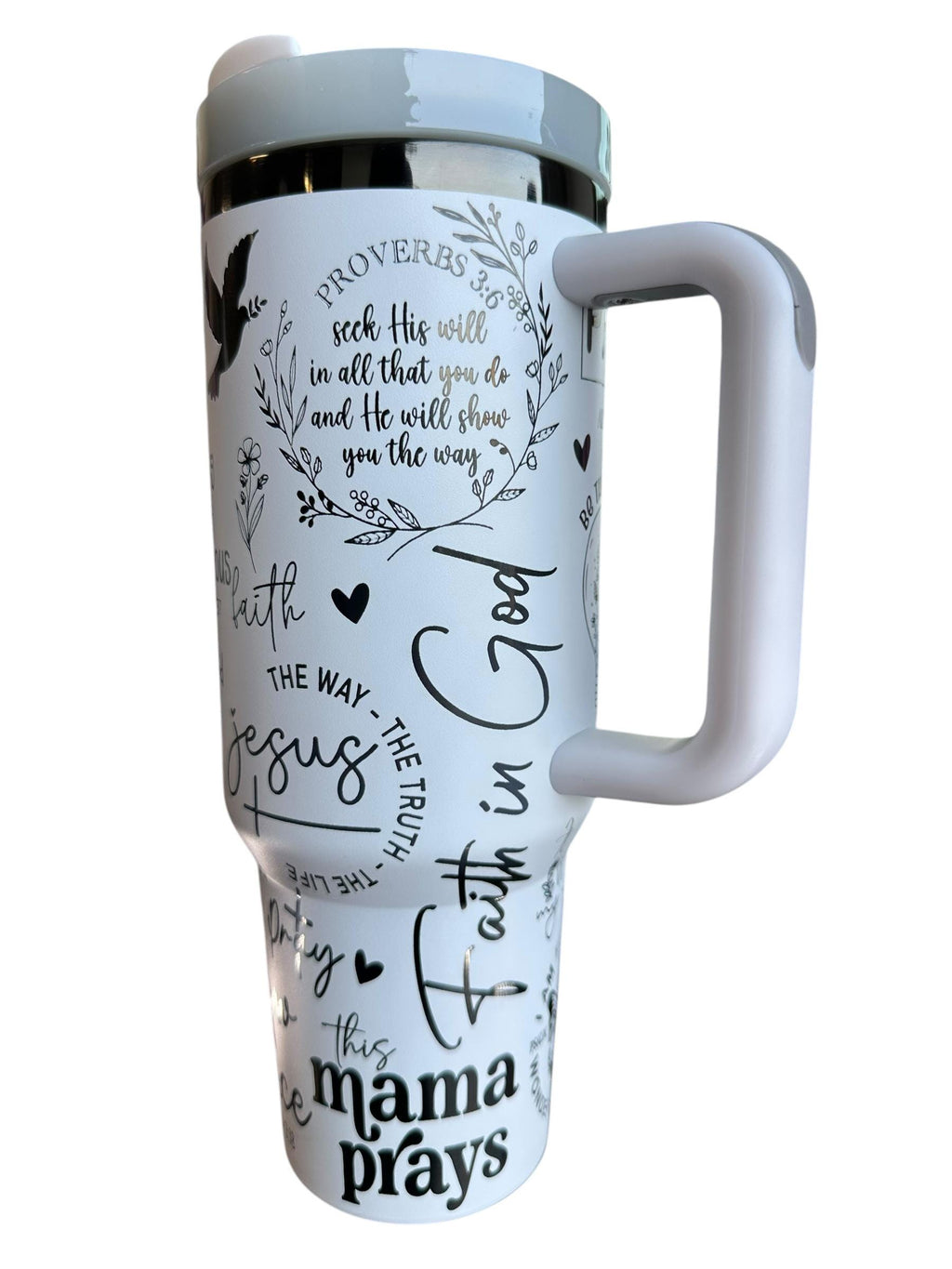 Praying Mama Tumbler - Christian Faith Tumbler - Love tumbler -40oz tumbler - Engraved Tumbler- Prayer tumbler, tumbler, Custom 40oz tumbler