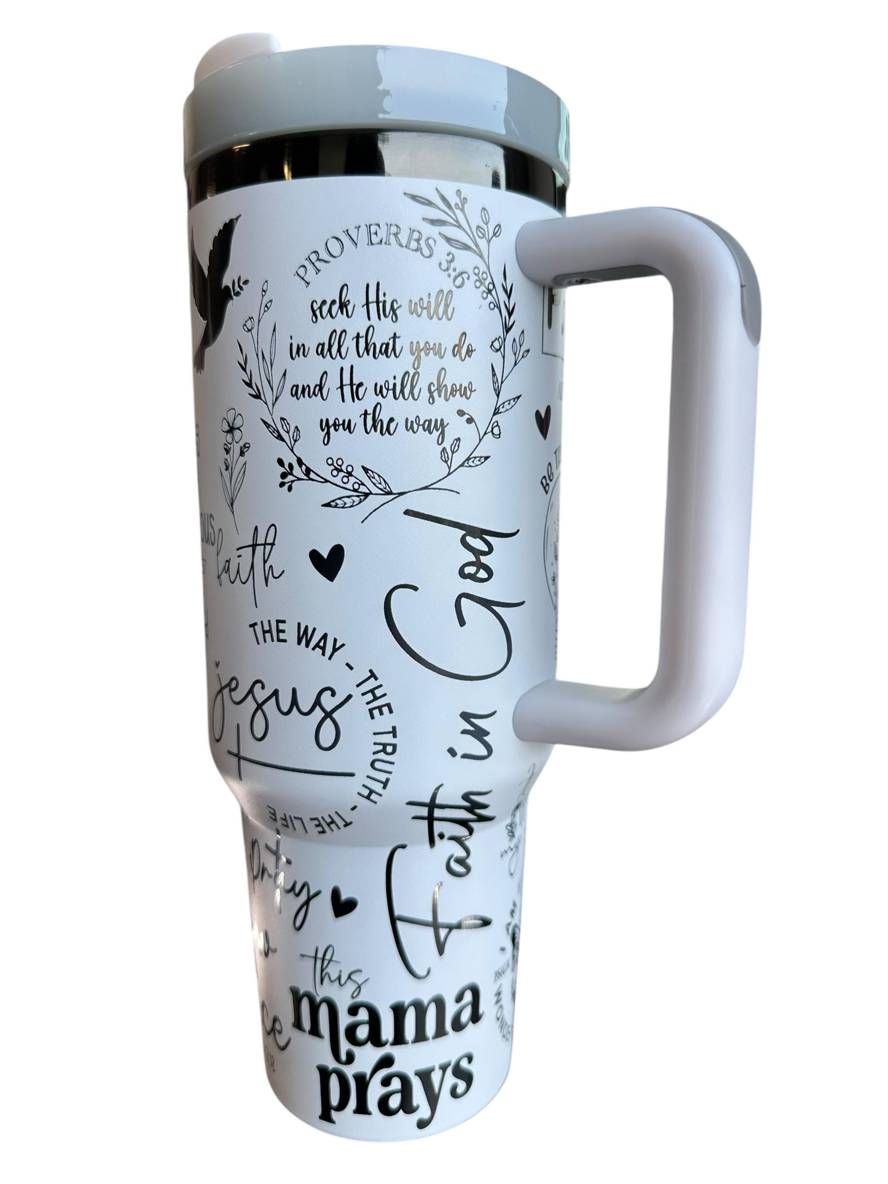 Praying Mama Tumbler - Christian Faith Tumbler - Love tumbler -40oz tumbler - Engraved Tumbler- Prayer tumbler, tumbler, Custom 40oz tumbler