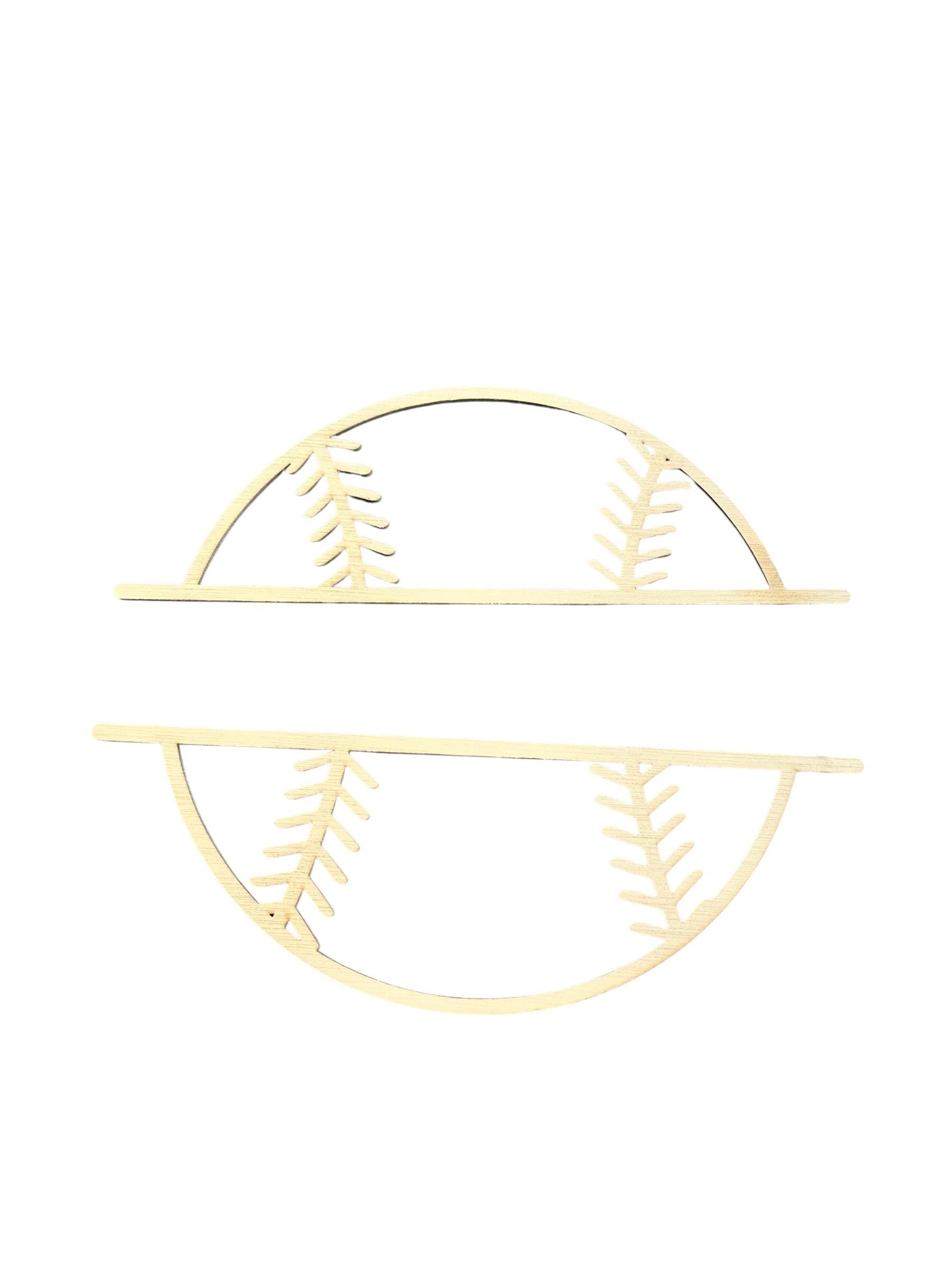 Baseball Wooden Name Cut out and Backer for DIY  Decor Personalized Wooden Name Sign |  Laser Cut Wood Names  Kids Room | BaseballCheerstick
