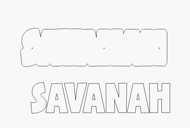 Custom text Cut File - Custom SVG for Cheerstick Name - Choose font- Digital Download