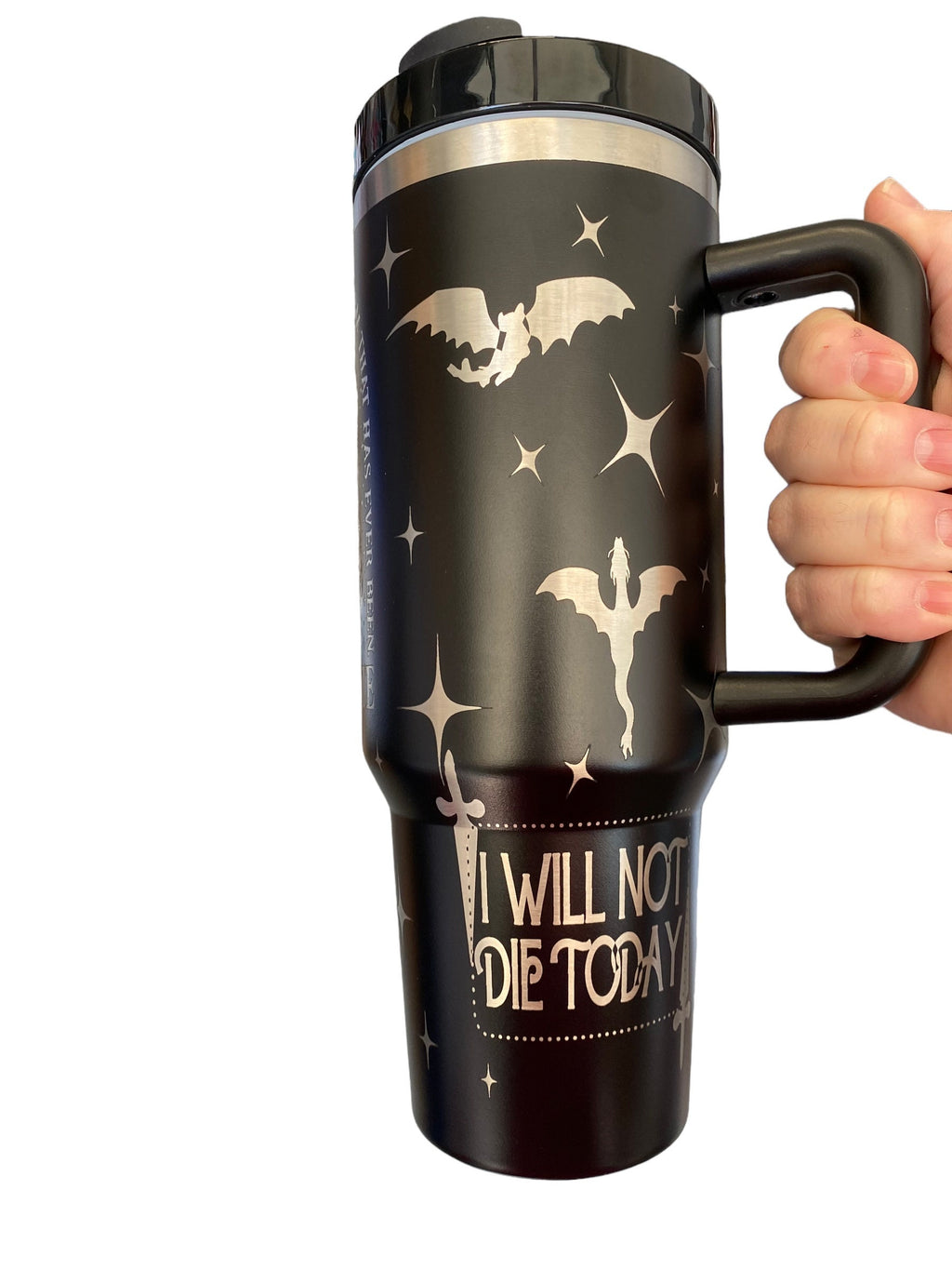 Basgiath Book Club Tumbler- Dragon Book Engraved Tumbler - Booktok Engraved Cup - Custom Engraved Cup  - 40oz tumbler with handle