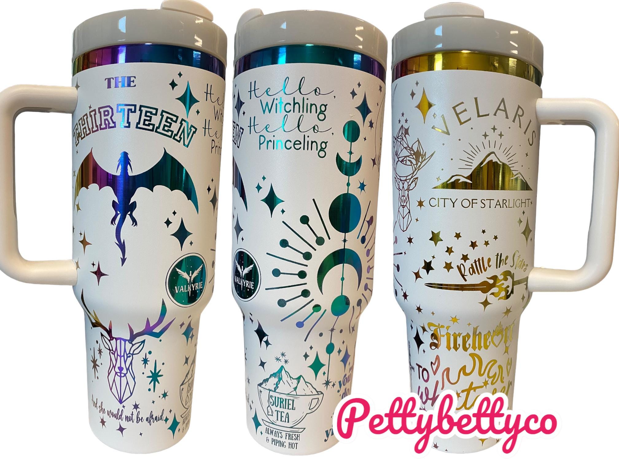MAAShup Tumbler - TOG Tumbler - CC Tumbler - engraved ACOTAR tumbler - 40oz tumbler with handle - Velaris Tumbler - To the Stars who Listen
