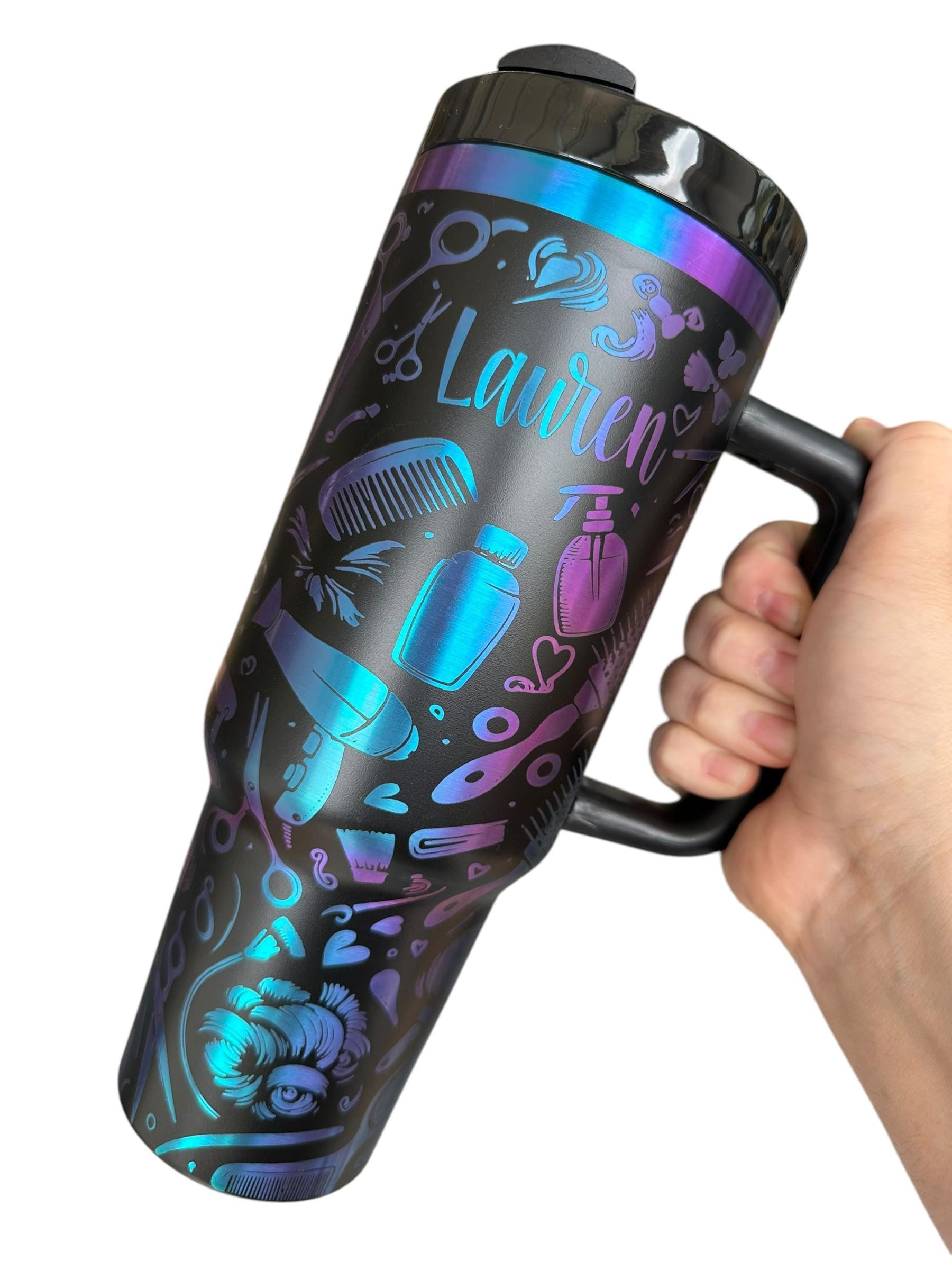 Hair Stylist Tumbler - Custom salon Worker Gift - Salon Owner Tumbler - Barber Tumbler - Hair Cut tumbler  - engraved Tumbler - 40oz tumbler