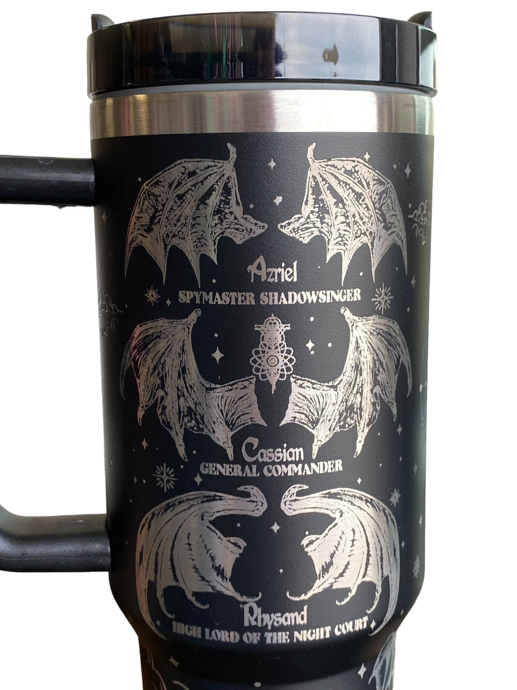 Bat Boys Tumbler - Wing Span Tumbler - engraved ACOTAR tumbler - High Lord Of the Night Court - Velaris Tumbler -Rhysand Azriel Cassian cup