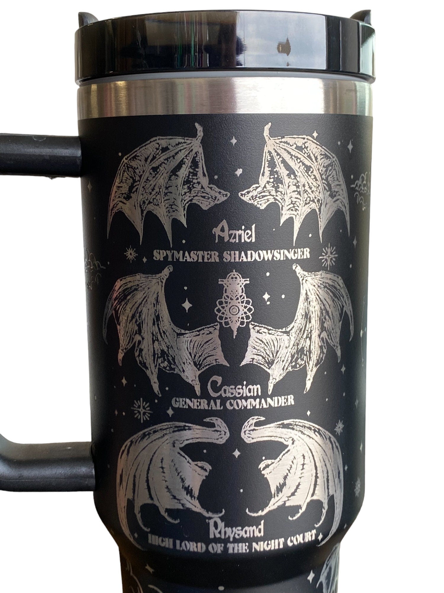 Bat Boys Tumbler - Wing Span Tumbler - engraved ACOTAR tumbler - High Lord Of the Night Court - Velaris Tumbler -Rhysand Azriel Cassian cup