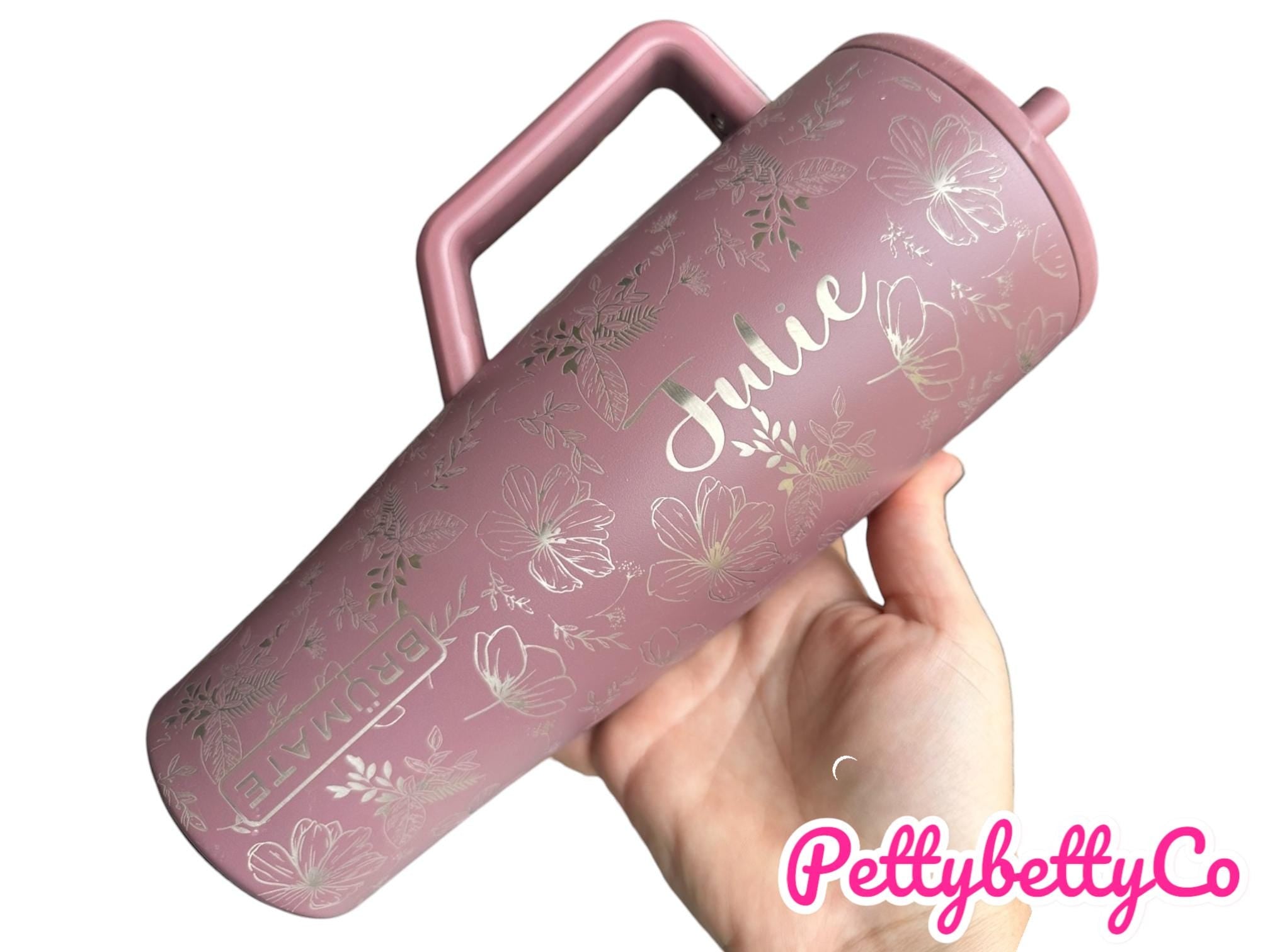 Floral Name Brumate - Mothers Day Gift - Tumbler Gift for Her -  - Custom Engraved Cup -Flower Theme Tumbler