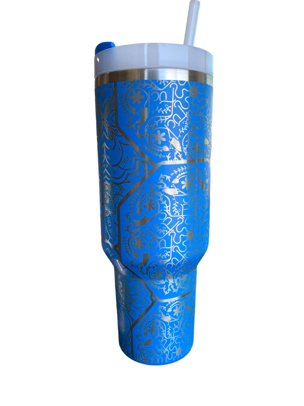 Mandala Tumbler - Word Mandala Tumbler - Cuss Word Mandala Tumbler - Adult Engraved Tumbler