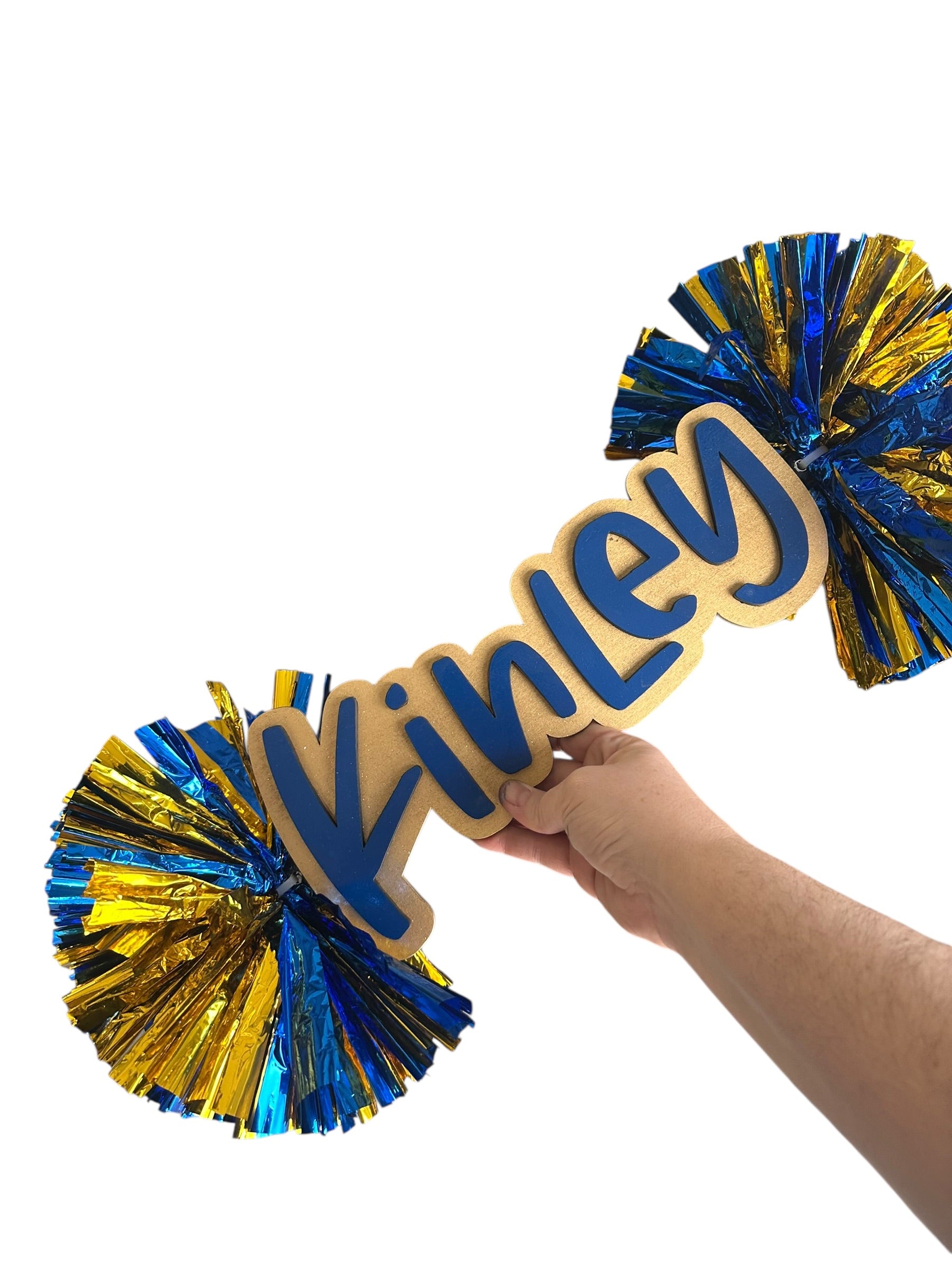 Custom Cheer Stick Pompom Sign – Personalized Spirit Gear