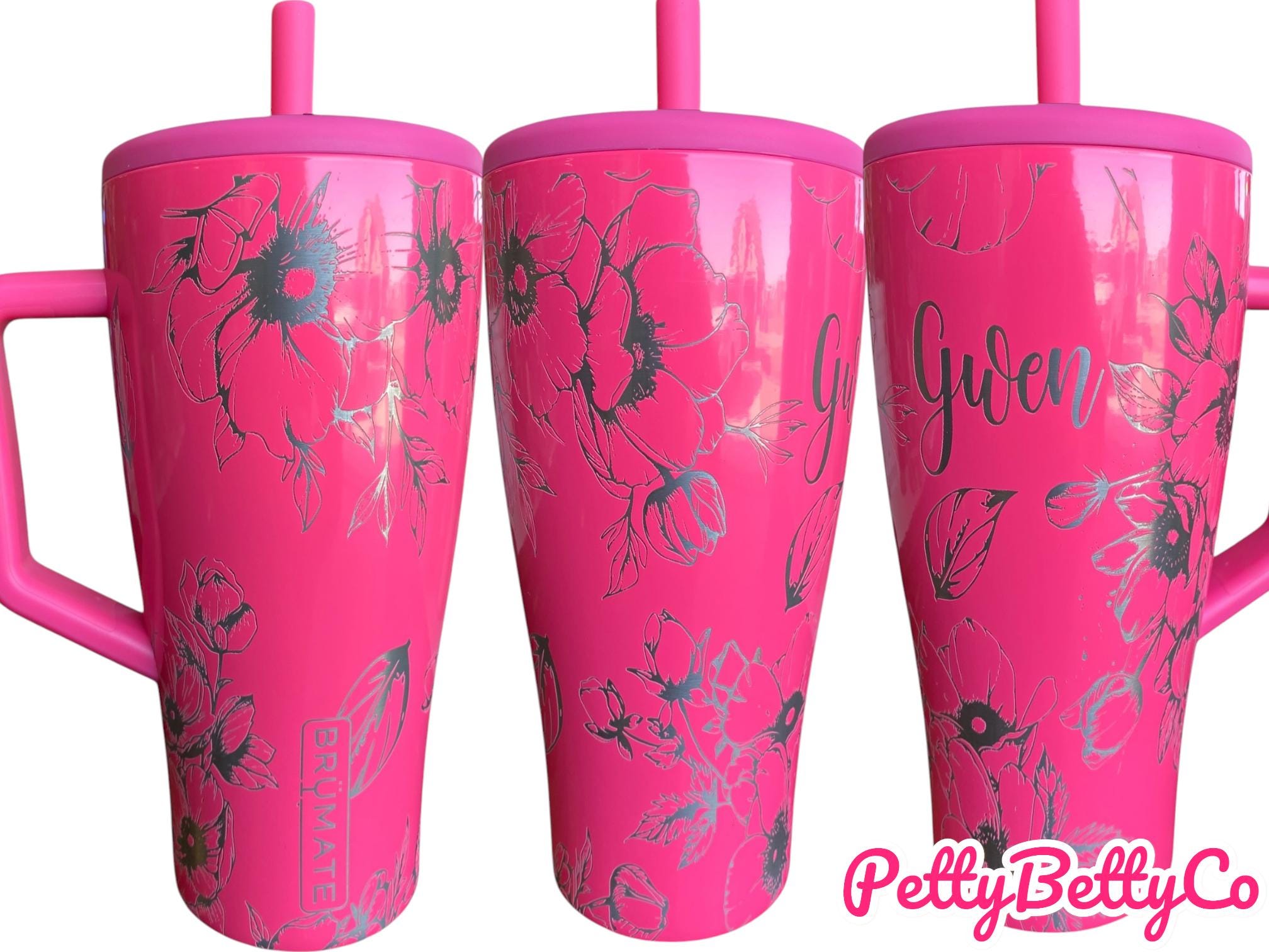 Roses Brumate era tumbler - Pink roses Cup - Engraved Floral Tumbler - Custom Flower Tumbler - engraved Tumbler - 40oz tumbler - Leak Proof