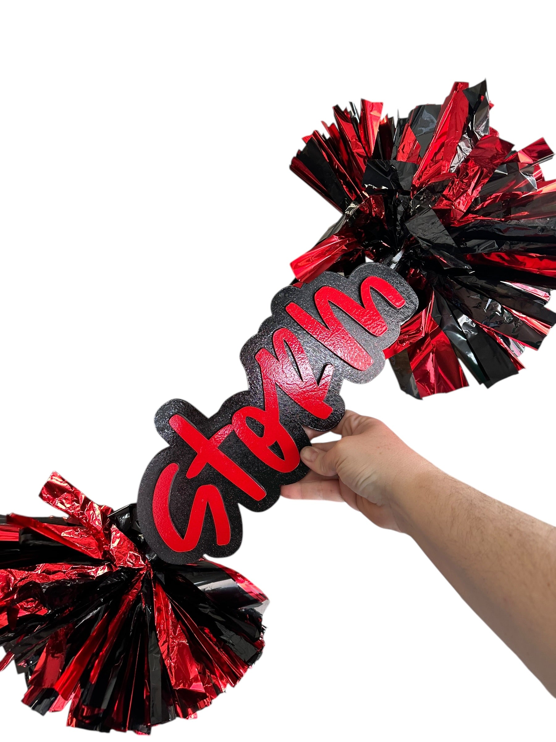 Custom Cheer Stick Pompom Sign – Personalized Spirit Gear