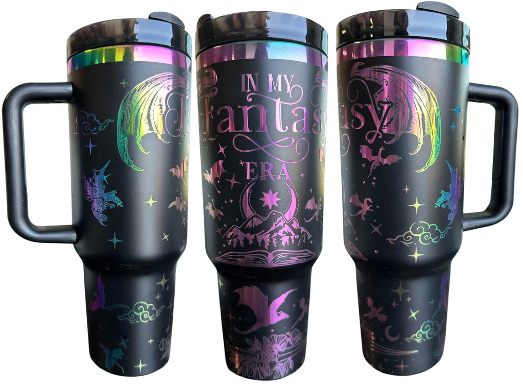In My Fantasy Era Tumbler - Dragon Book Engraved Tumbler - In My Dragon Era - Booktok - Custom Engraved Cup -Book Theme Tumbler - Bookish