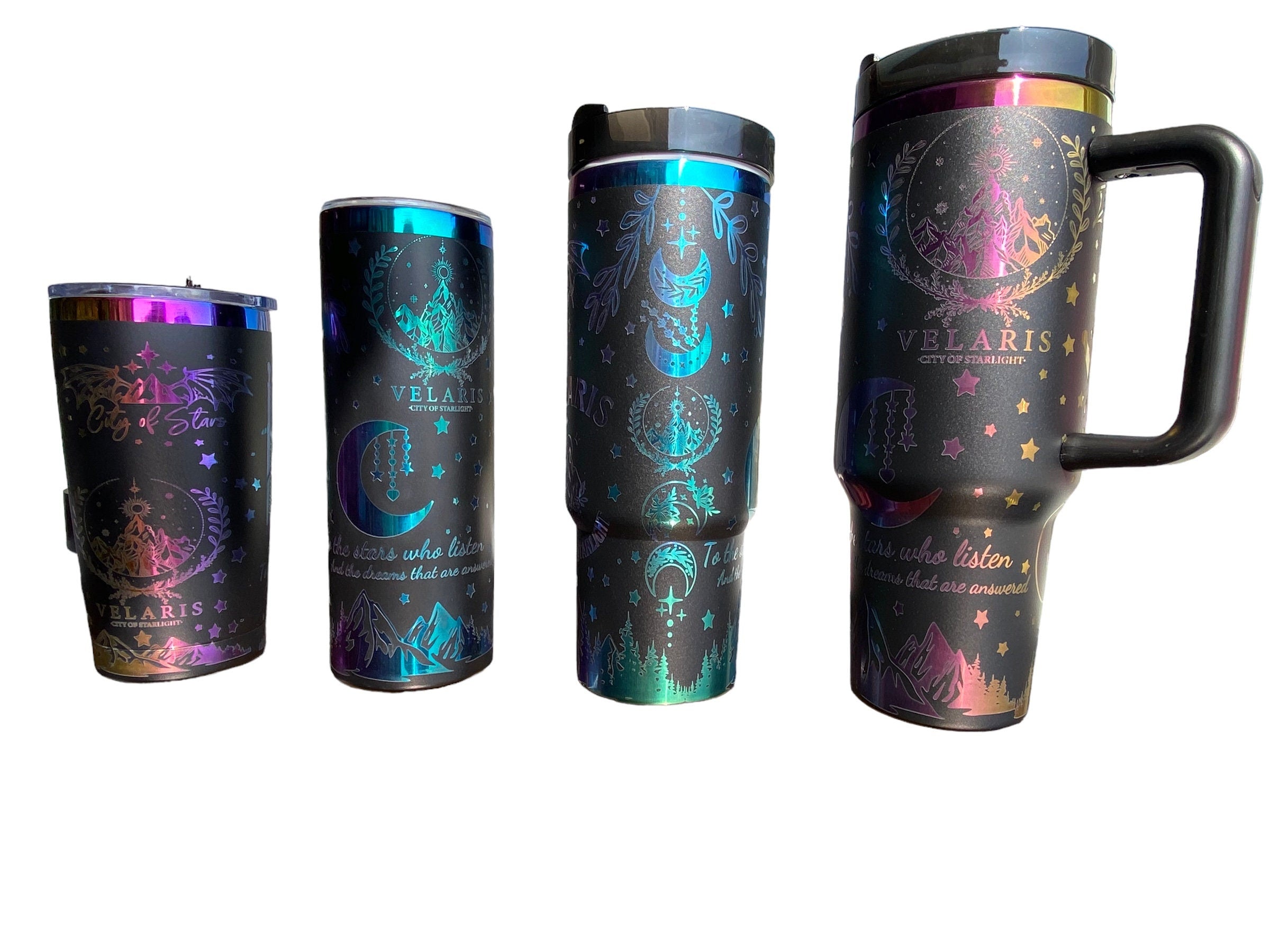 City of Starlight Tumbler - engraved tumbler - 40oz tumbler with handle - Velaris Tumbler - To the Stars who Listen