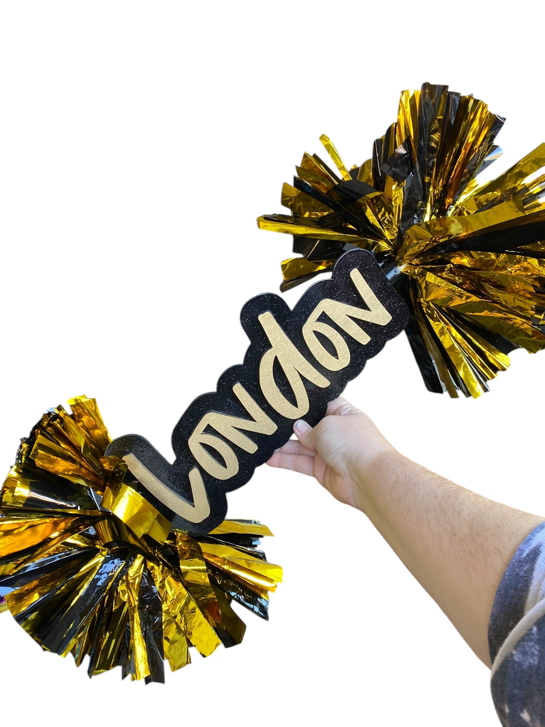 Custom Cheer Stick Pompom Sign – Personalized Spirit Gear