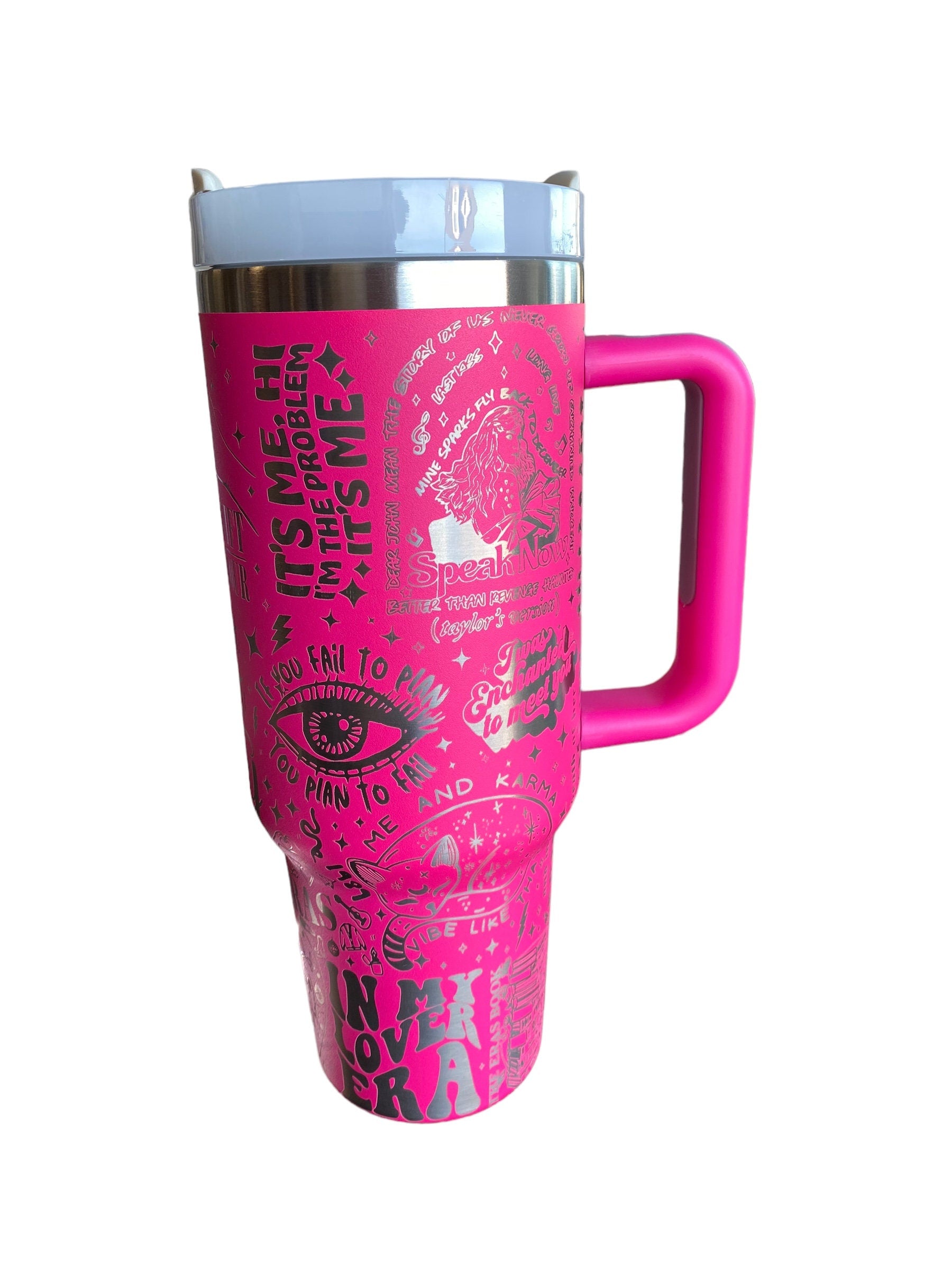 Books and Coffee Engraved Cup - I'm all Booked Custom Engraved Cup  - 40oz tumbler with handle -  Reading Theme Tumbler - Gift for Reader