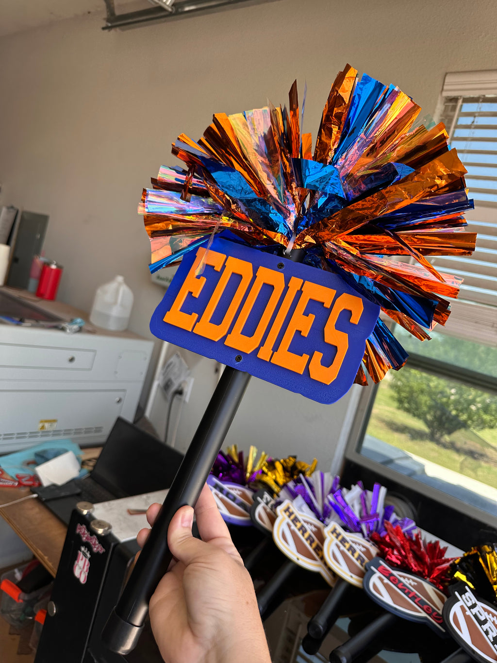 Custom Text PomPom Stick