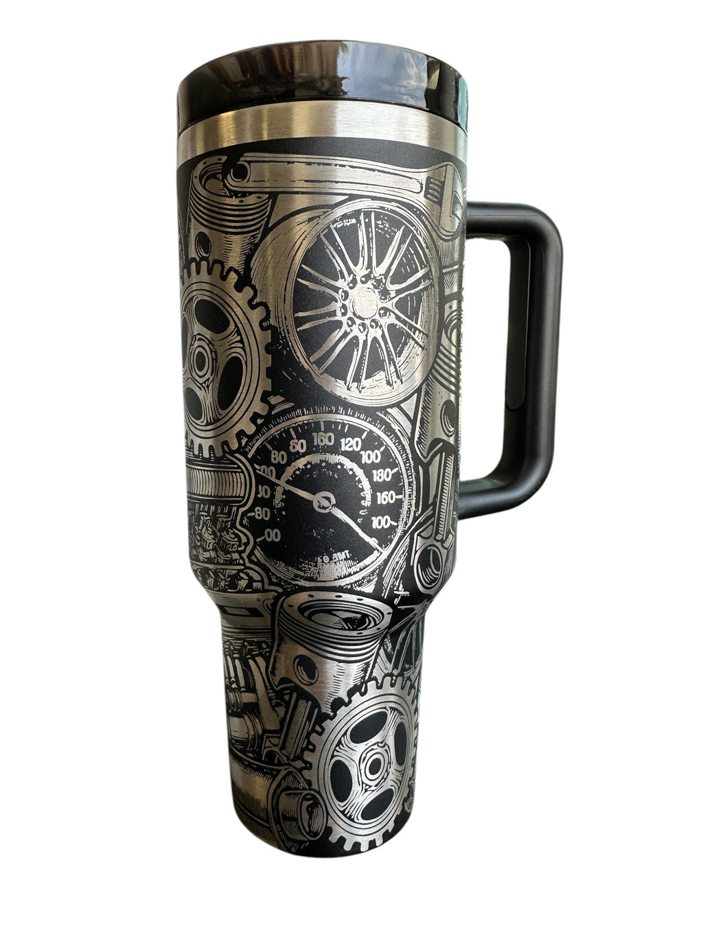 Motor engraved Tumbler - Engine Cup - Gear head Cup - Dirty Hands Clean Money - Gift for Him - Mechanic Cup - Blue Collar Guy - Father's day