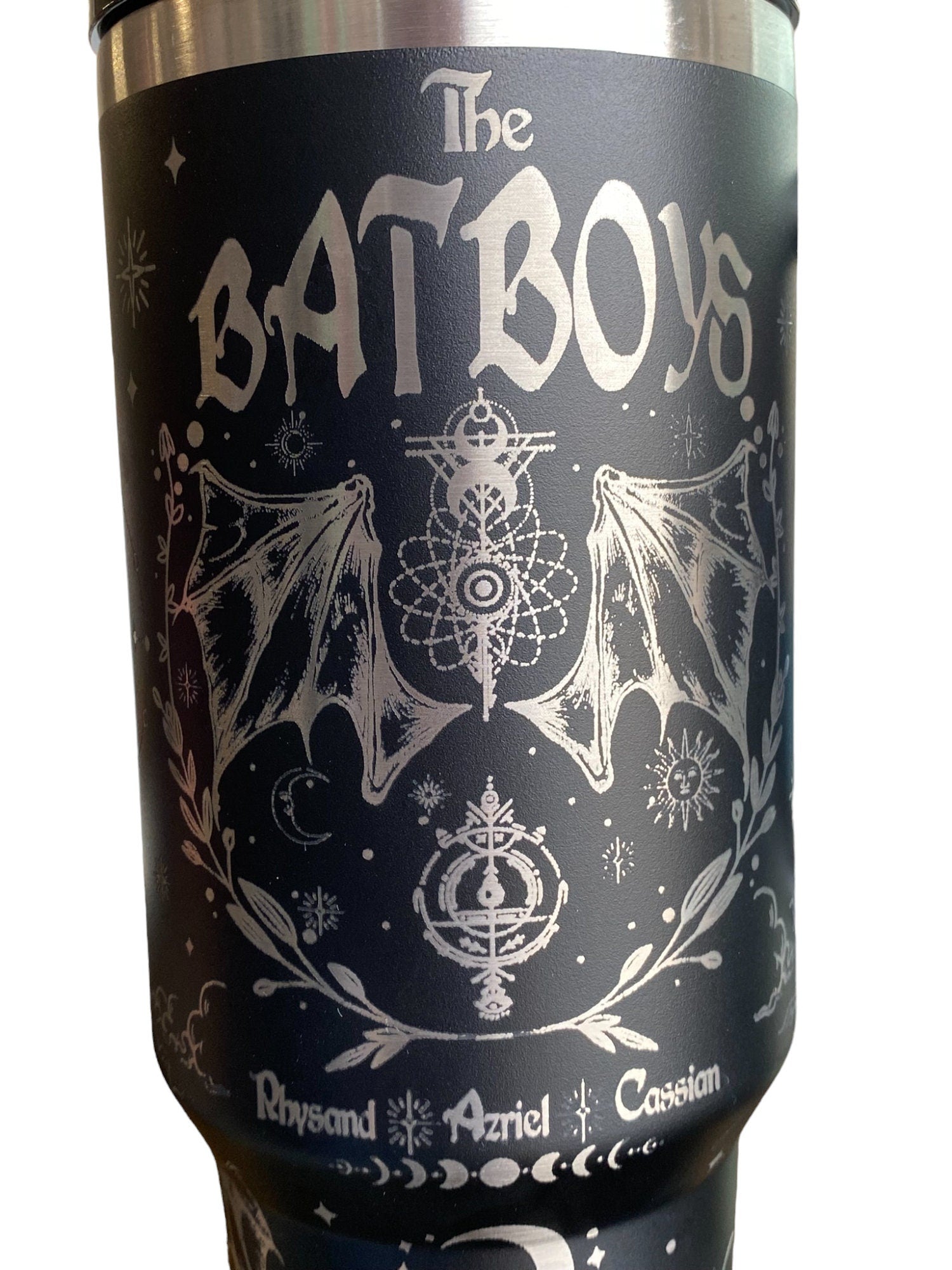 Bat Boys Tumbler - Wing Span Tumbler - engraved ACOTAR tumbler - High Lord Of the Night Court - Velaris Tumbler -Rhysand Azriel Cassian cup
