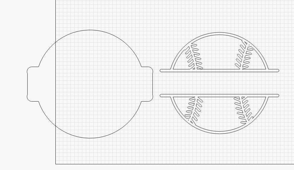 Baseball Cheerstick SVG - Image Used to Cut Wooden Cut out for Baseball Cheer Stick