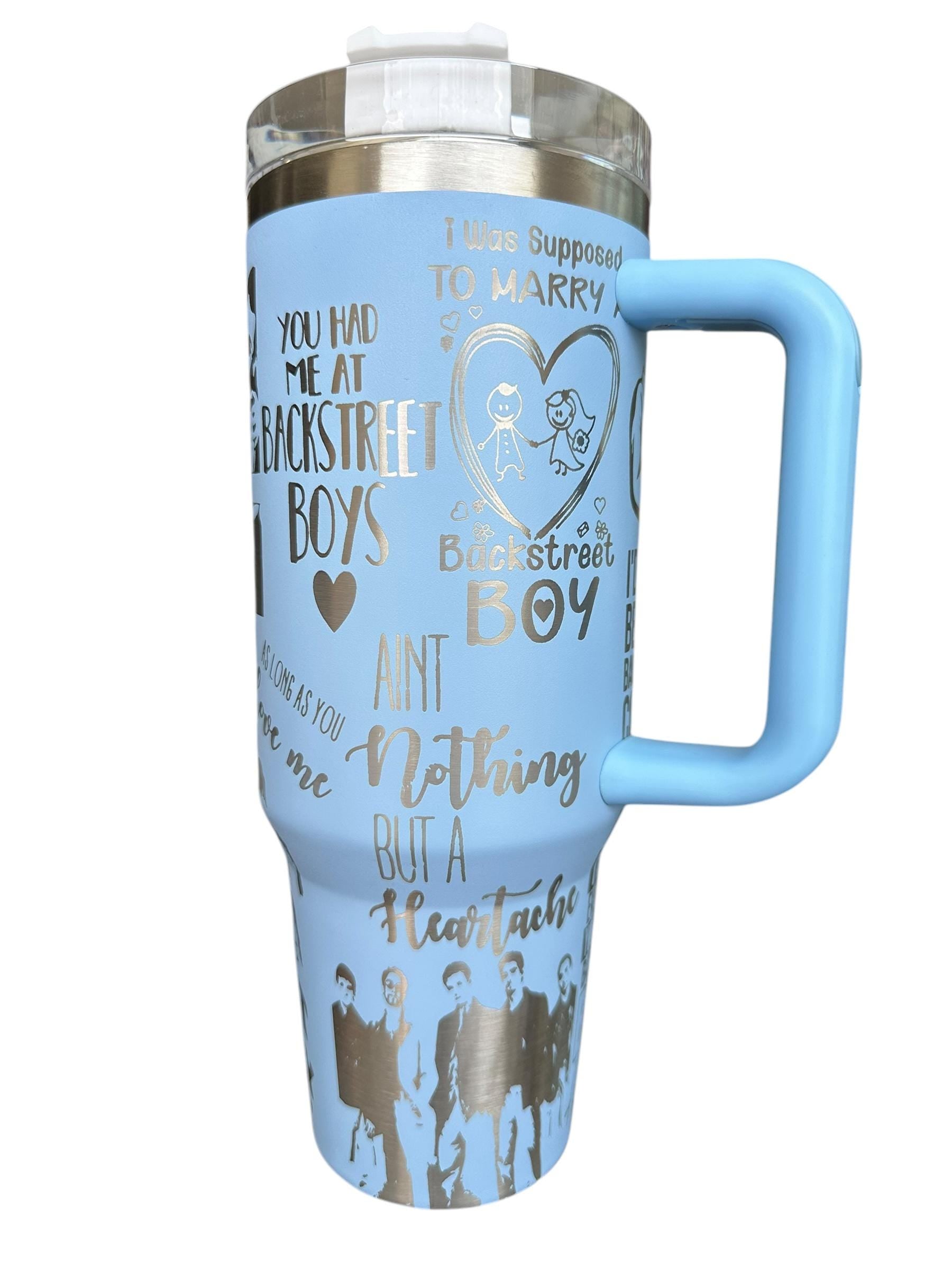 I Want it That Way Music Tumbler  - engraved Pop Music tumbler BSB - 40oz tumbler with handle