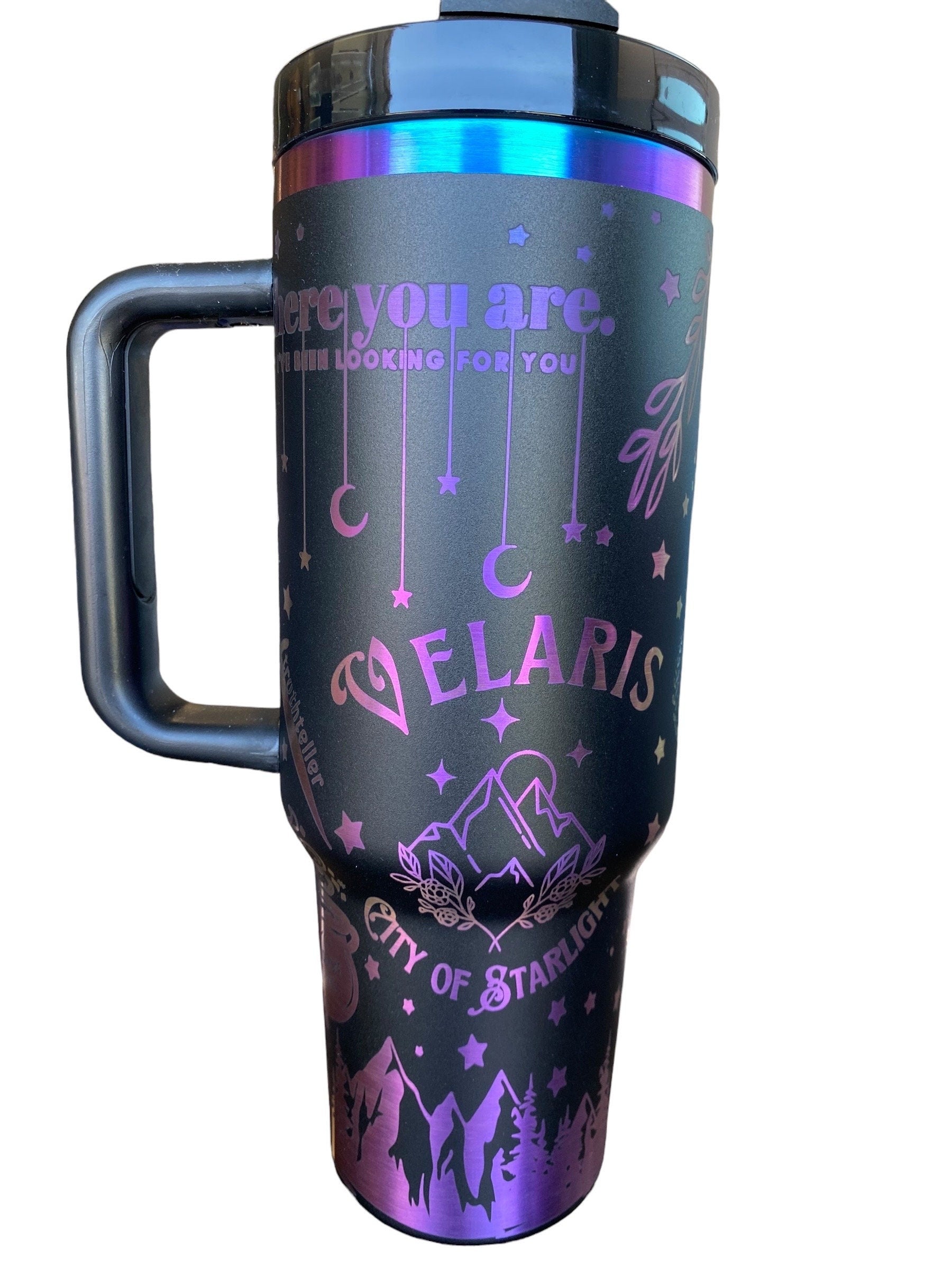 There you Are, I’ve been looking for you Tumbler - Cauldron Boil me Tumble - 40oz tumbler with handle - To the Stars who Listen