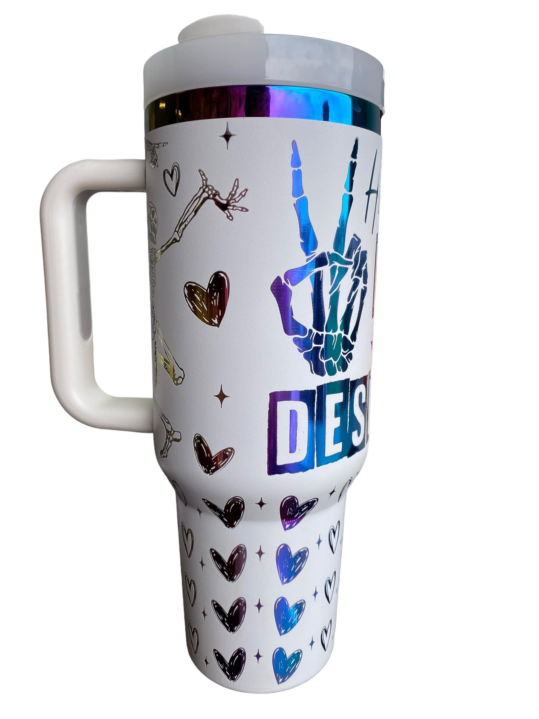 Have the Day You Deserve Tumbler - Skeleton Engraved Tumbler - 40oz Engraved Tumbler - Halloween Cup - Skeli Tumbler - Sarcastic