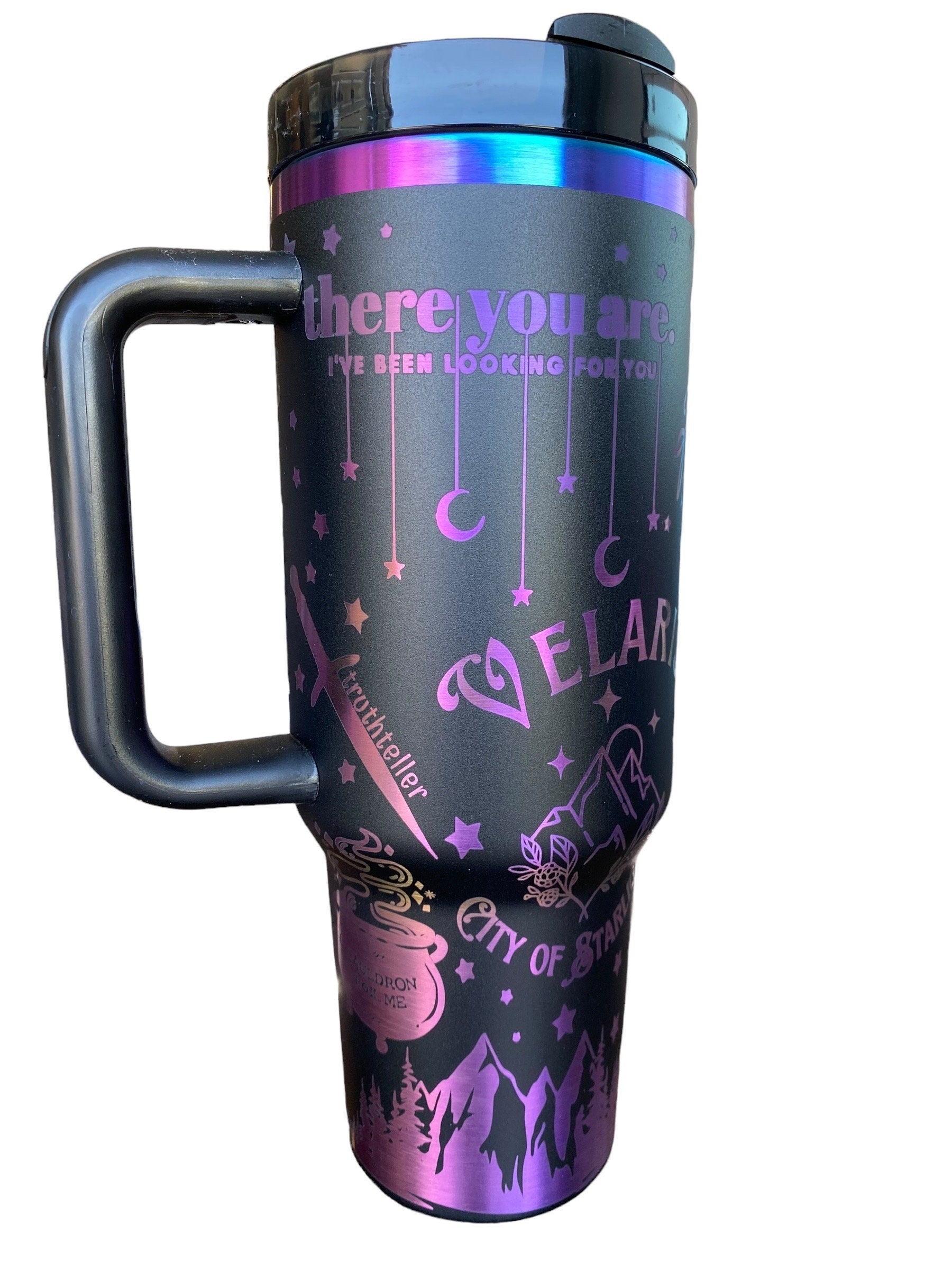 There you Are, I’ve been looking for you Tumbler - Cauldron Boil me Tumble - 40oz tumbler with handle - To the Stars who Listen