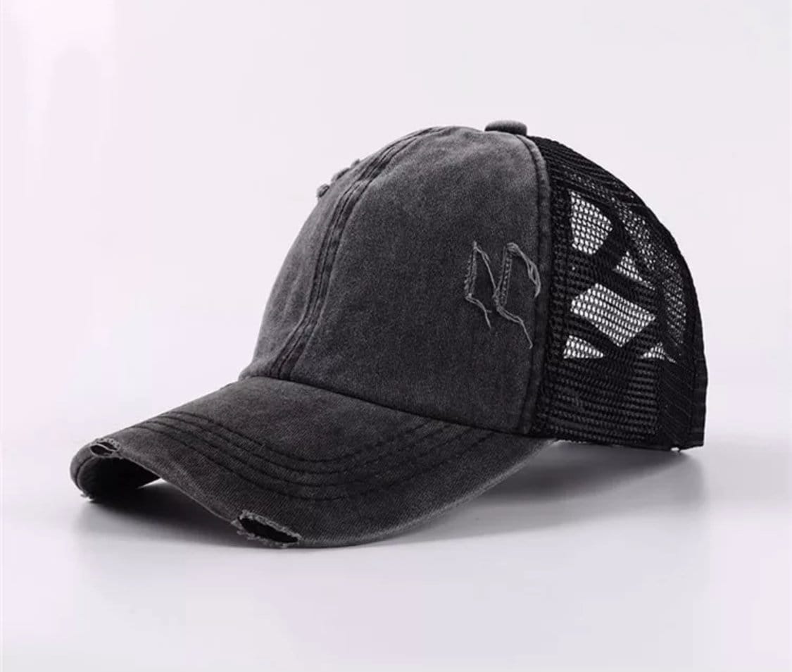 I'm Just a Ray of Pitch Black Hat - Ray of Sunshine  - Funny Hat - Distressed  Cap - High Ponytail Hat  - Sarcastic Chick Gift - Butterfly