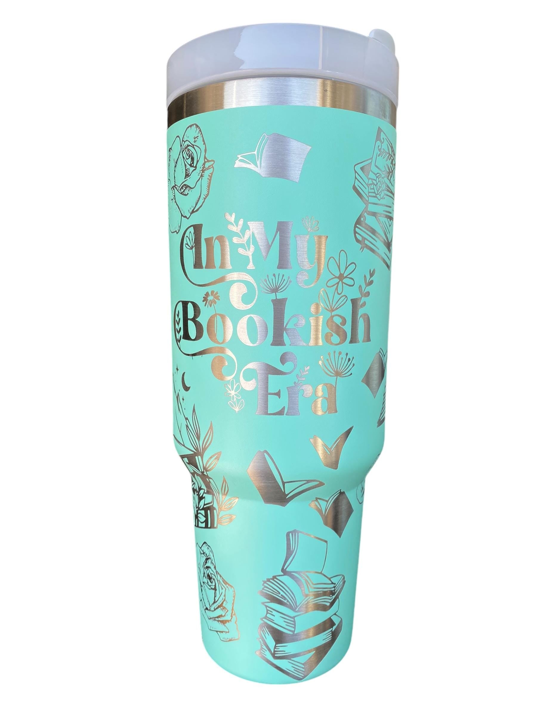 In My Bookish era Tumbler - Just a Girl Who Loves Books Engraved Cup - Book Community Custom Engraved Cup  - 40oz - Reading Theme Tumbler