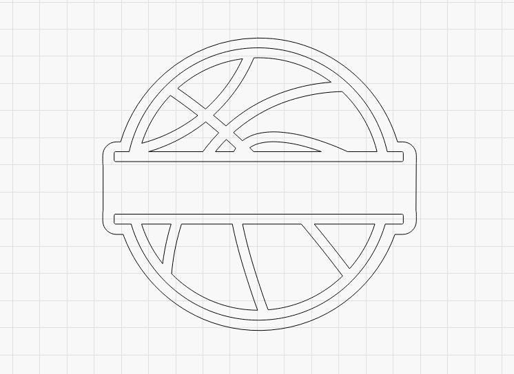 Basketball Cheerstick SVG - Image Used to Cut Wooden Cut out for Basketball Cheer Stick