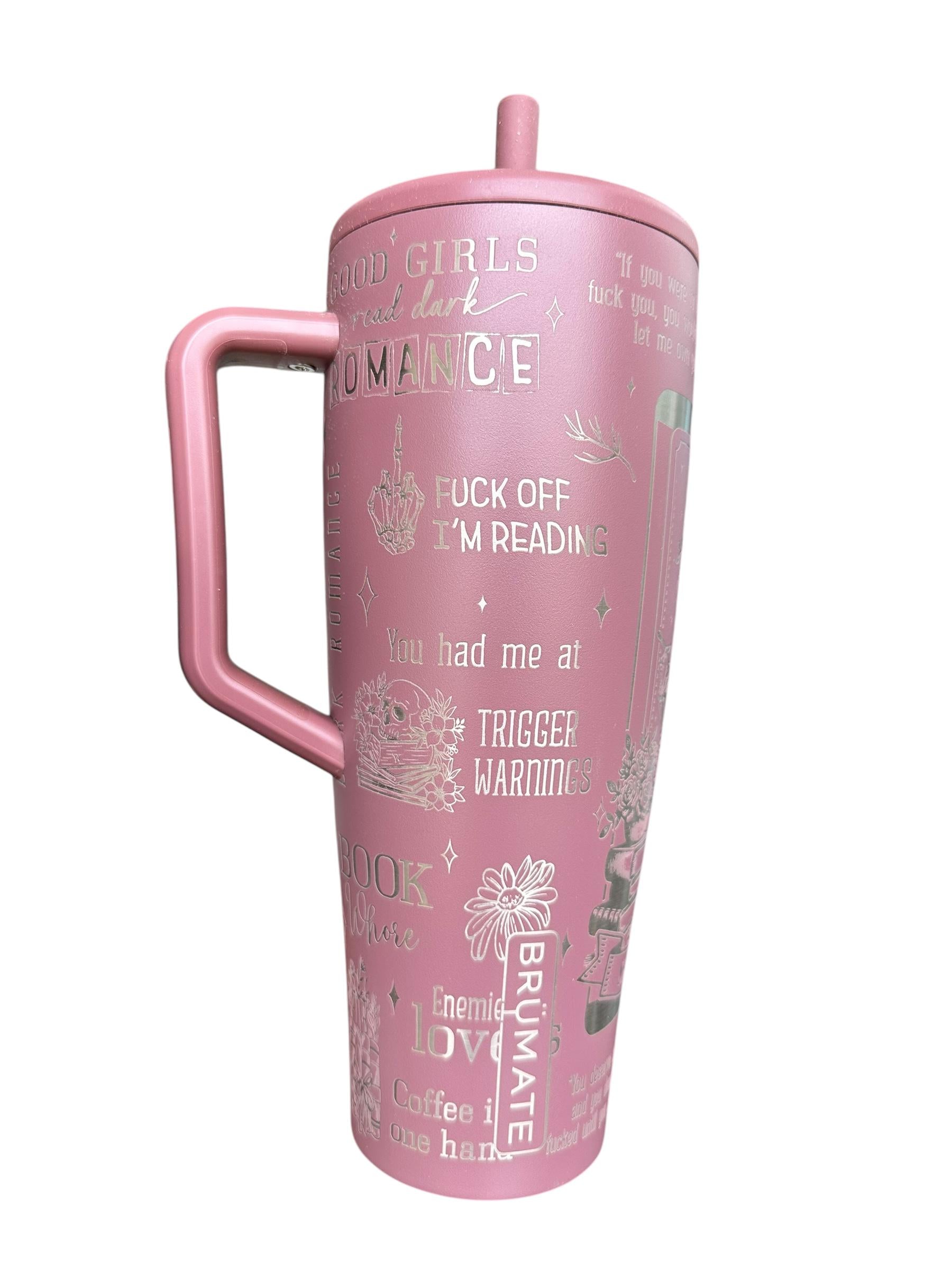 Smut Queen Brumate Tumbler - Dark Romance Reader Tumbler -  Engraved Cup - Custom Engraved  40oz tumbler with handle - Romance Book Theme