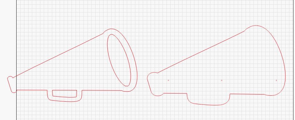 Megaphone Cheerstick SVG - Image Used to Cut Wooden Cut out forMegaphone Cheer Stick